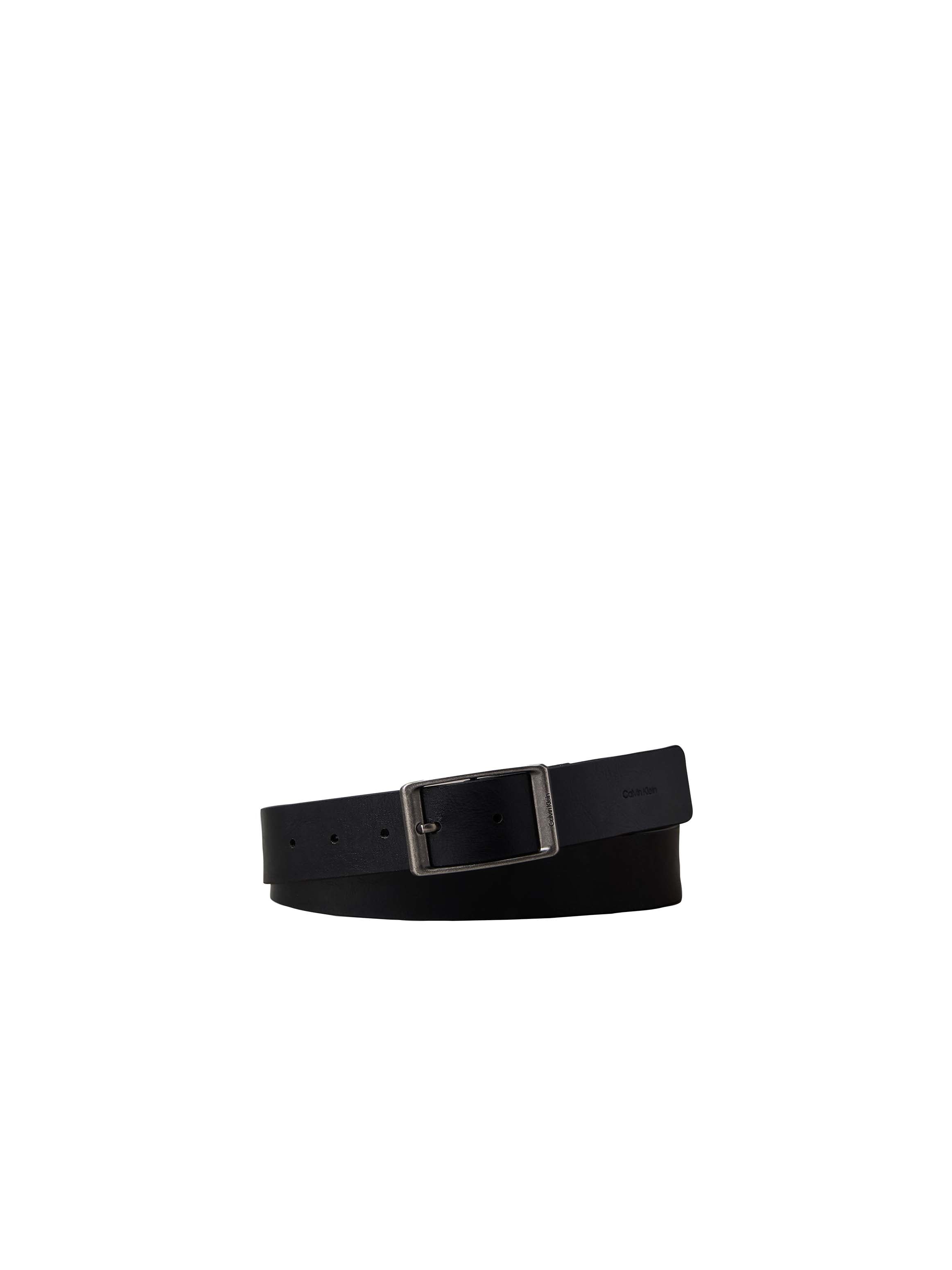 Calvin Klein Ledergürtel "CASUAL ROUND BUCKLE TUMBLED 35MM" Regular fit und größenverstellbar
