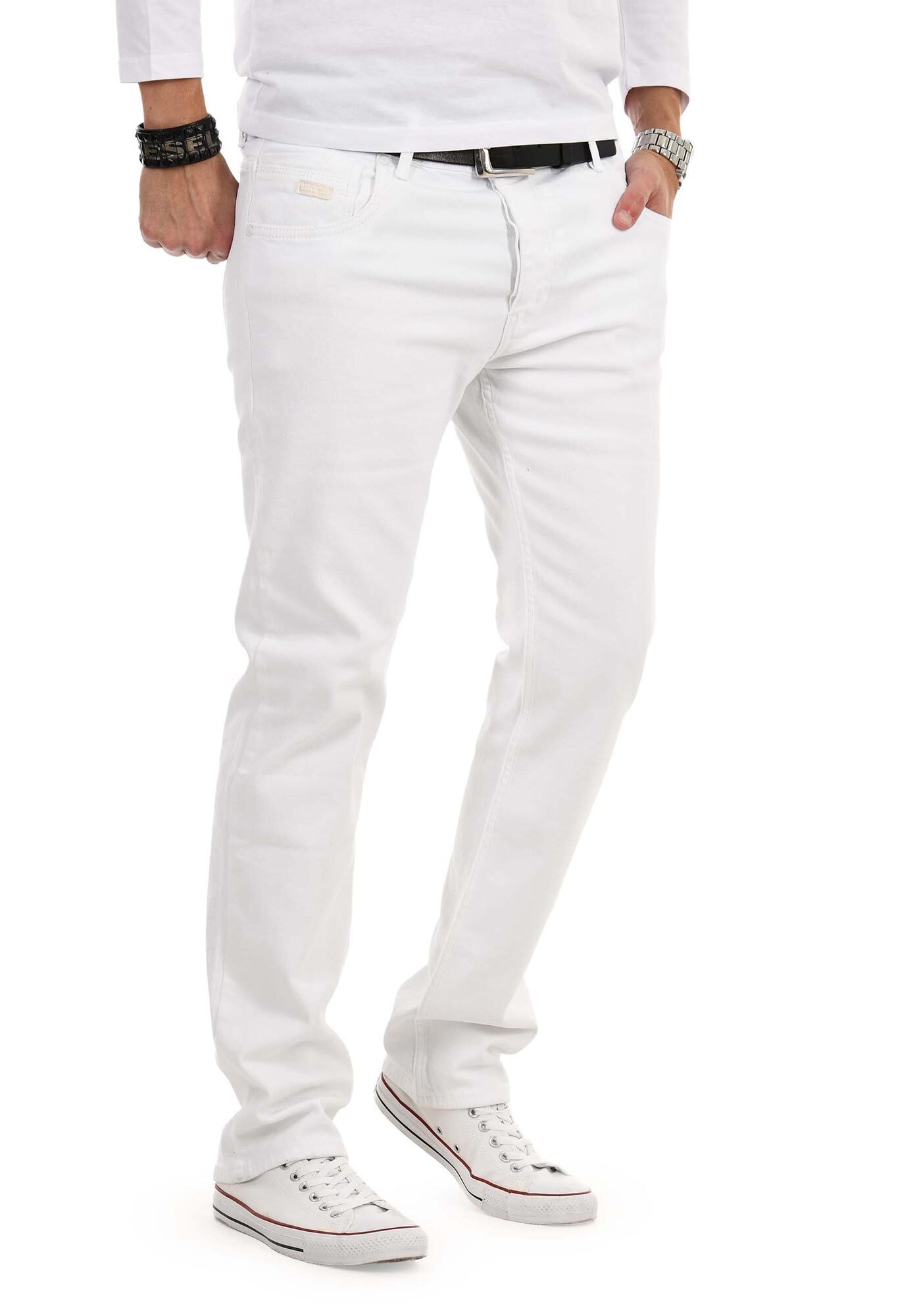 Alessandro Salvarini Comfort-fit-Jeans »A.Salvarini Designer Herren Jeans Hose Basic Jeanshose«
