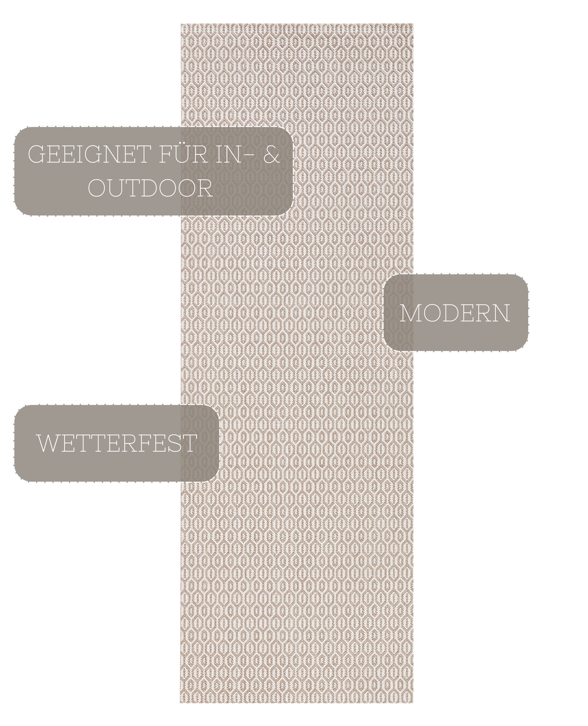 HANSE Home Teppich »Coin«, rechteckig, 8 mm Höhe, In-& Outdoor, Wetterfest, Balkon, Sisal-Optik, Wohnzimmer, Läufer