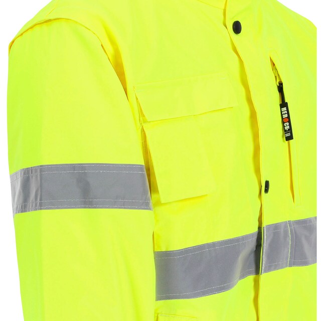 Herock Arbeitsjacke »Tarvos HIGH VIZ«, Mit herausehmbarem Fleece-Bodywarmer  und abnehmbaren Ärmeln und Kapuze online bestellen | BAUR