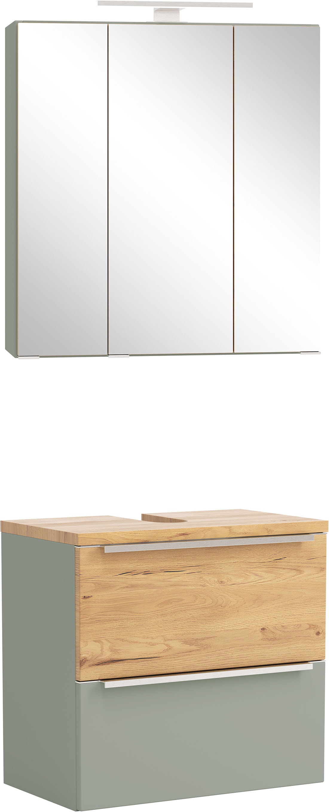welltime Badmöbel-Set "TRIENT, Set: Spiegelschrank und Unterbeckenschrank" 2 Stk. tlg.