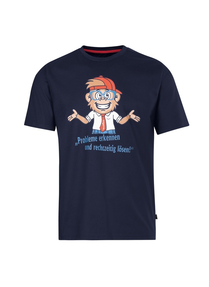 Trigema T-Shirt "TRIGEMA Spruch Shirt mit lustigem Affen-Print" 1 Stk. tlg. günstig online kaufen