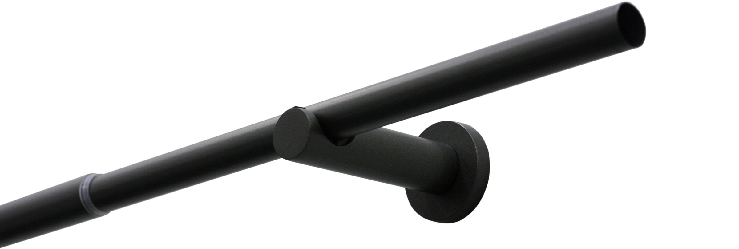 GARDINIA Gardinenstange »Set Sol 1-Lauf«, 1 läufig-läufig, mit Bohren, Wandmontage, Metall, Gardinenstangen Set aus Metall