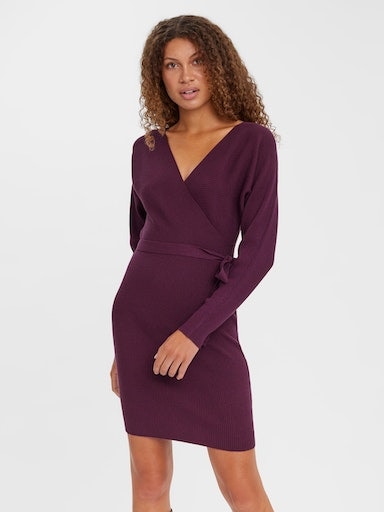 Strickkleid »VMHOLLYREM LS V-NECK DRESS GA NOOS«