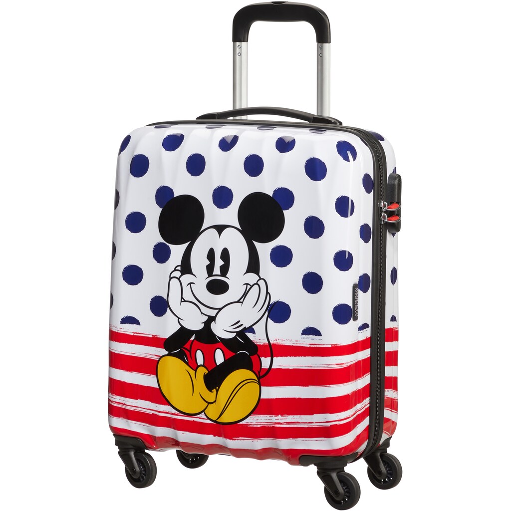 American Tourister® Hartschalen-Trolley »Disney Legends, Mickey Blue Dots, 55 cm«, 4 Rollen