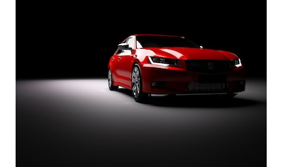 Fototapete »Rotes Auto im Rampenlicht«