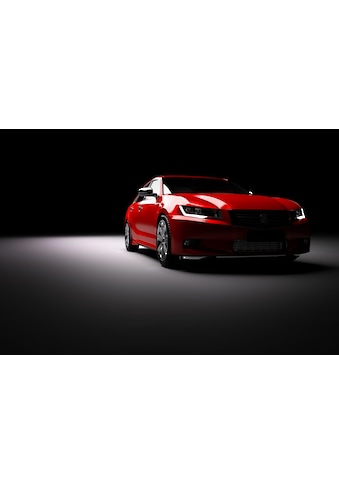Papermoon Fototapetas »Rotes Auto im Rampenlicht...