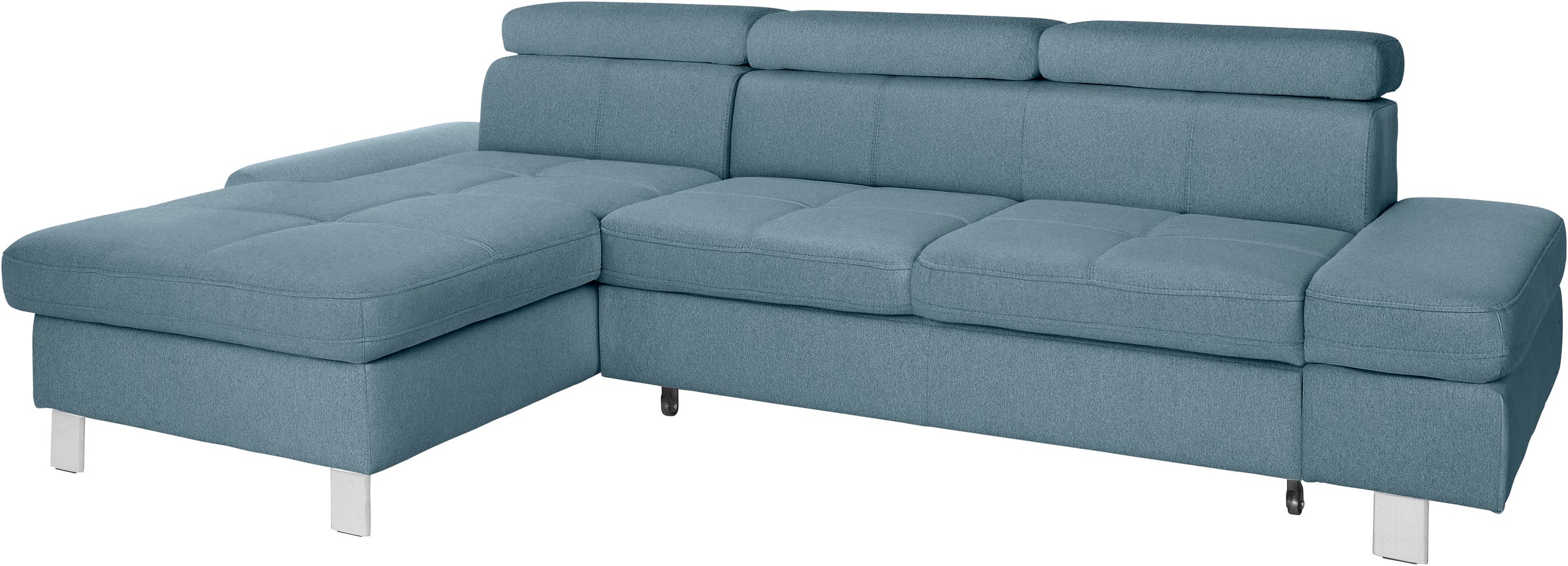 exxpo - sofa fashion Ecksofa »Fiji, hochwertige Detailverarbeitung im Sitz und Rücken, L-Form«, bequem durch Kopf- und Armteilverstellung, wahlweise mit Bettfunktion