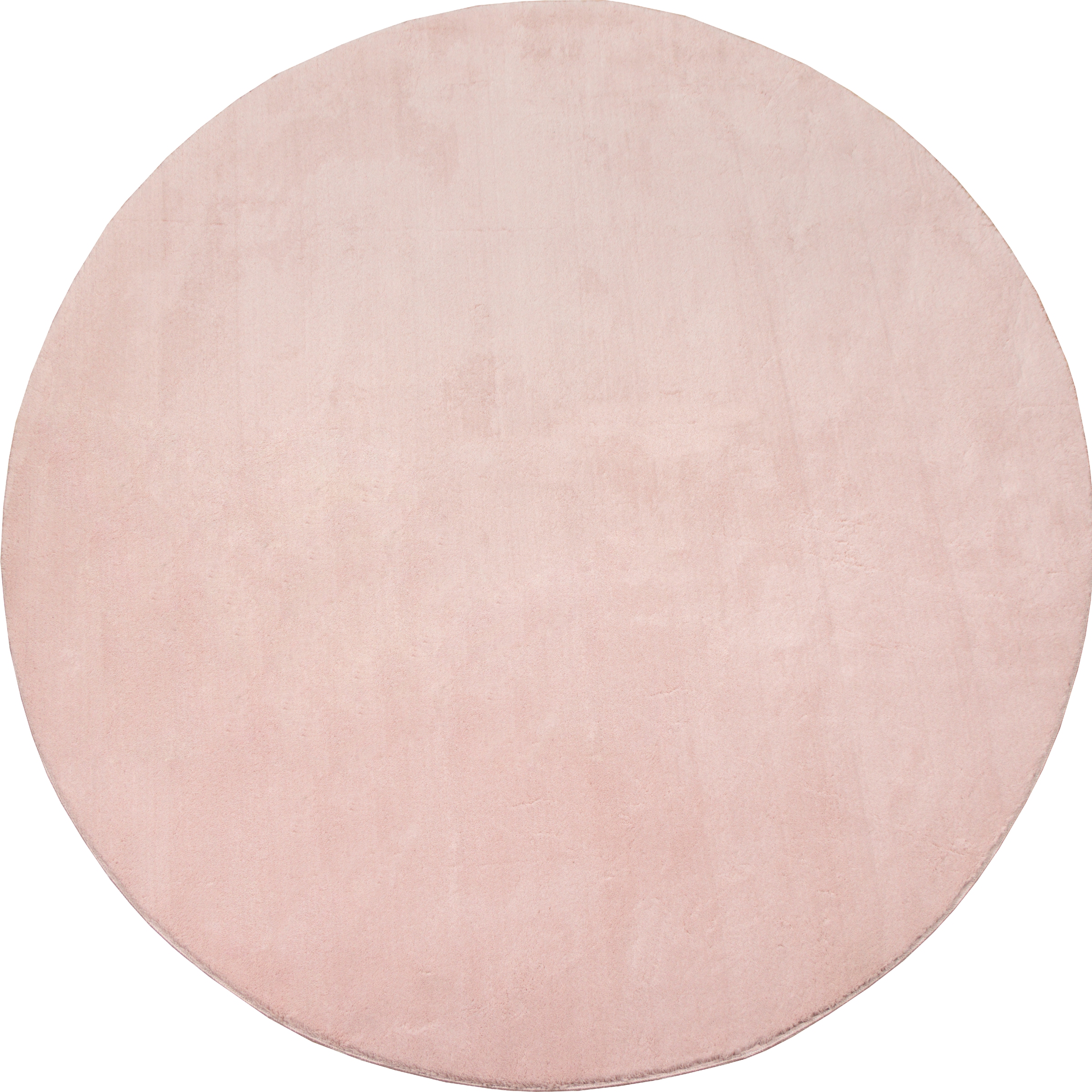 Teppich MERINOS "Loft 37", rosa (blush), H:16mm Ø:120cm, Polyester, Teppiche, Teppich, Kunstfellteppich besonders weich und kuschelig, Fell Haptik