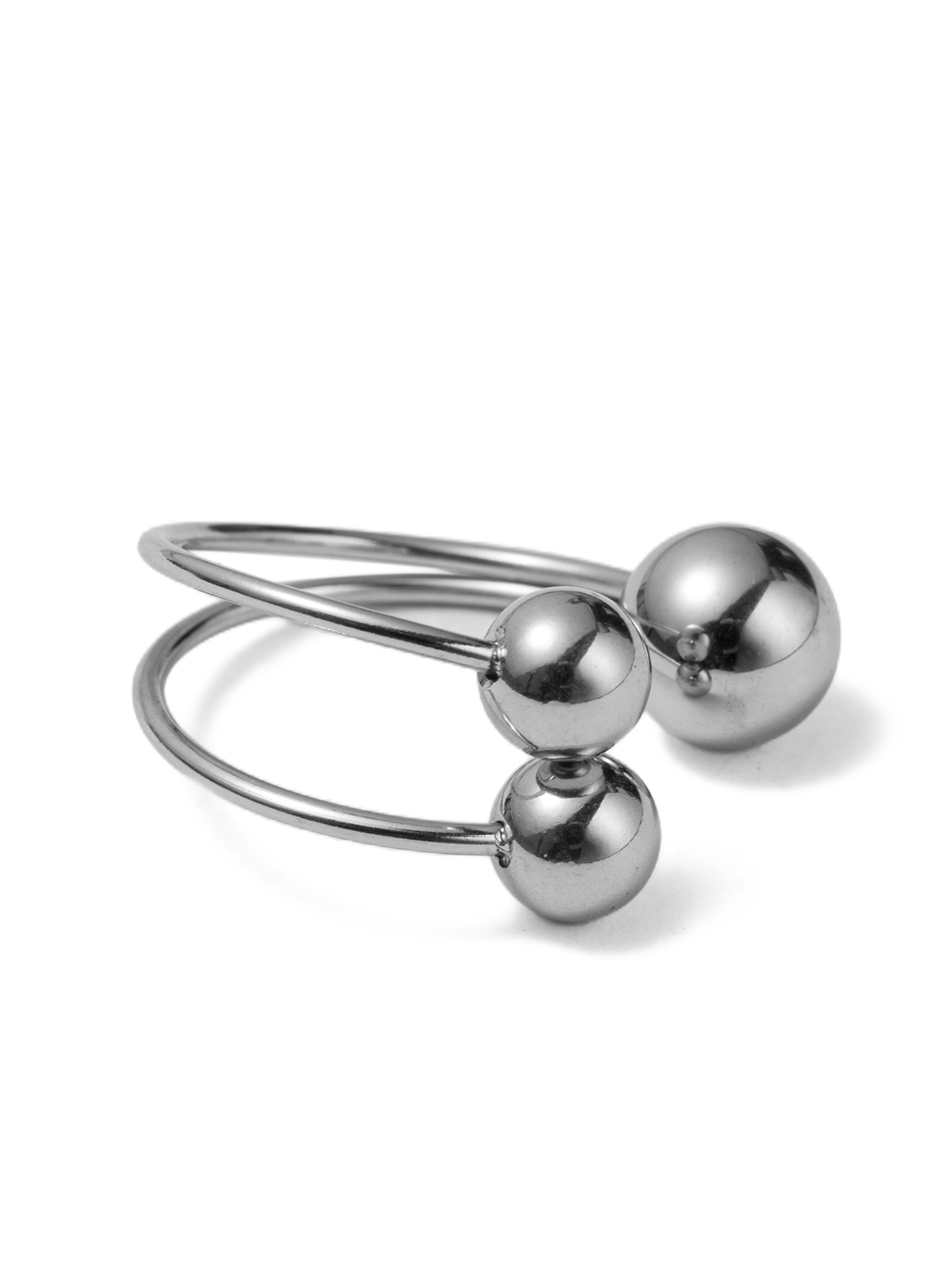 Firetti Fingerring »Schmuck Geschenk Edelstahl Damenring Ring Kugeln Größenverstellbar« Made in Germany