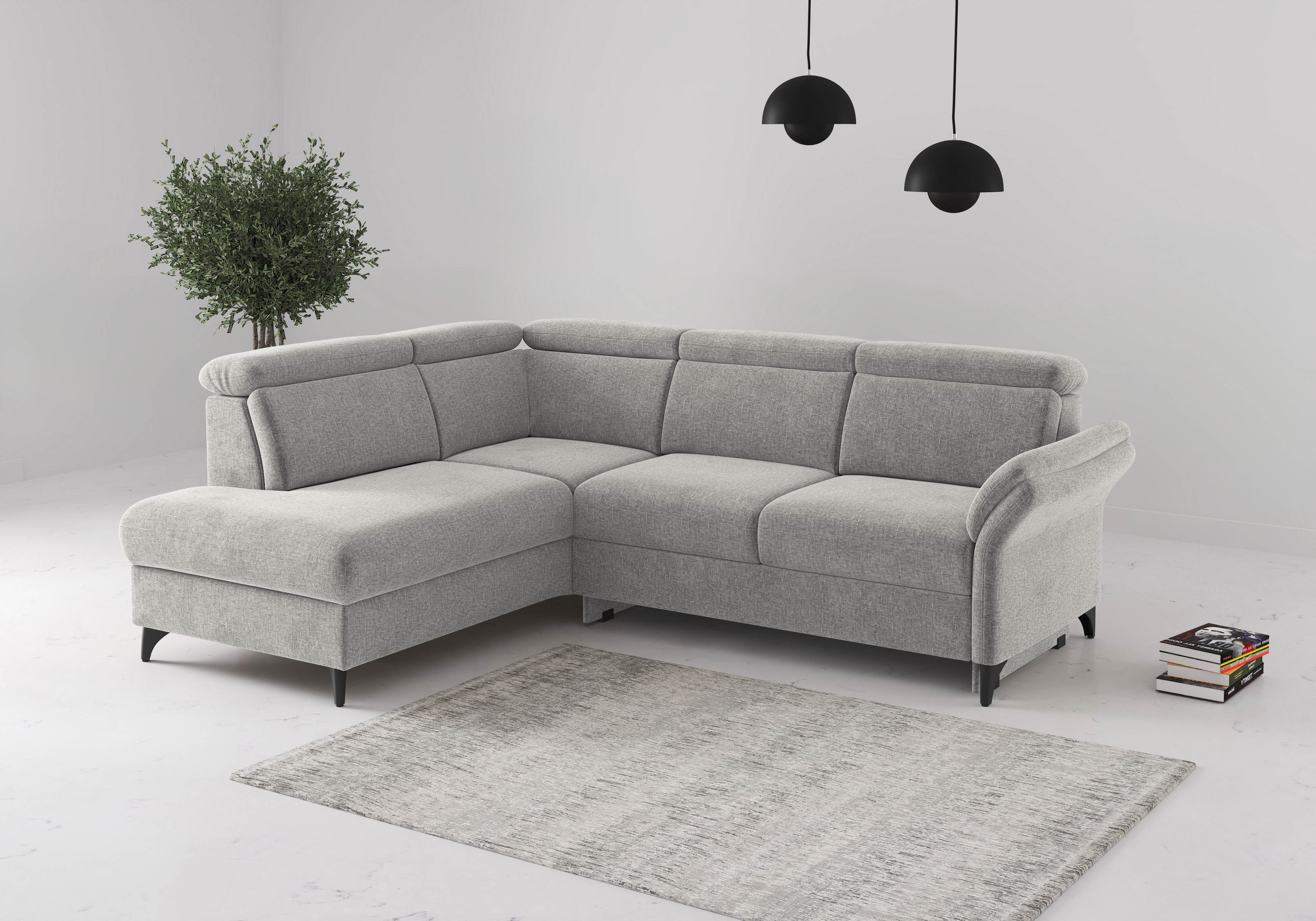 sit&more Ecksofa "Glendale, L-Form" inkl. Kopfteilverstellung, wahlweise mit Vorziehsitz und Bettkasten