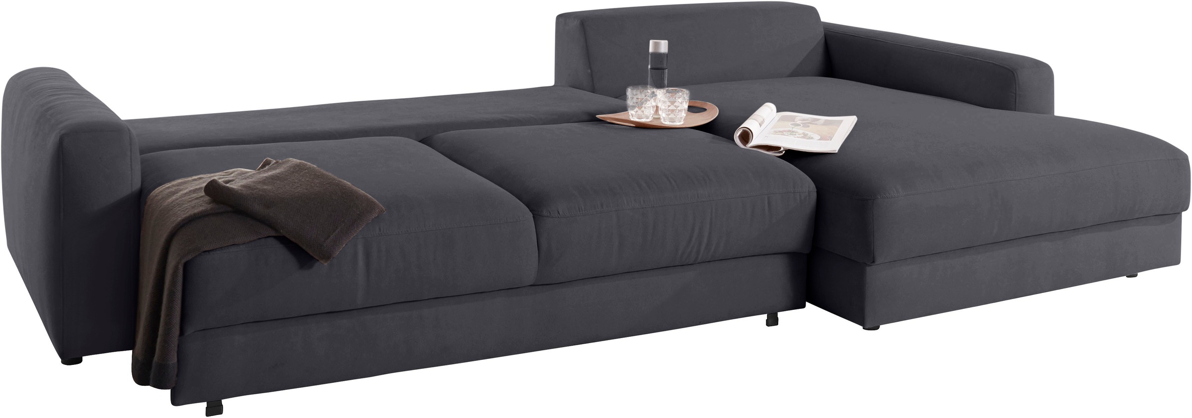 Places of Style Ecksofa »Bloomfield, bequem und elegant, L-Form«, wahlweise mit Bettfunktion und Bettkasten