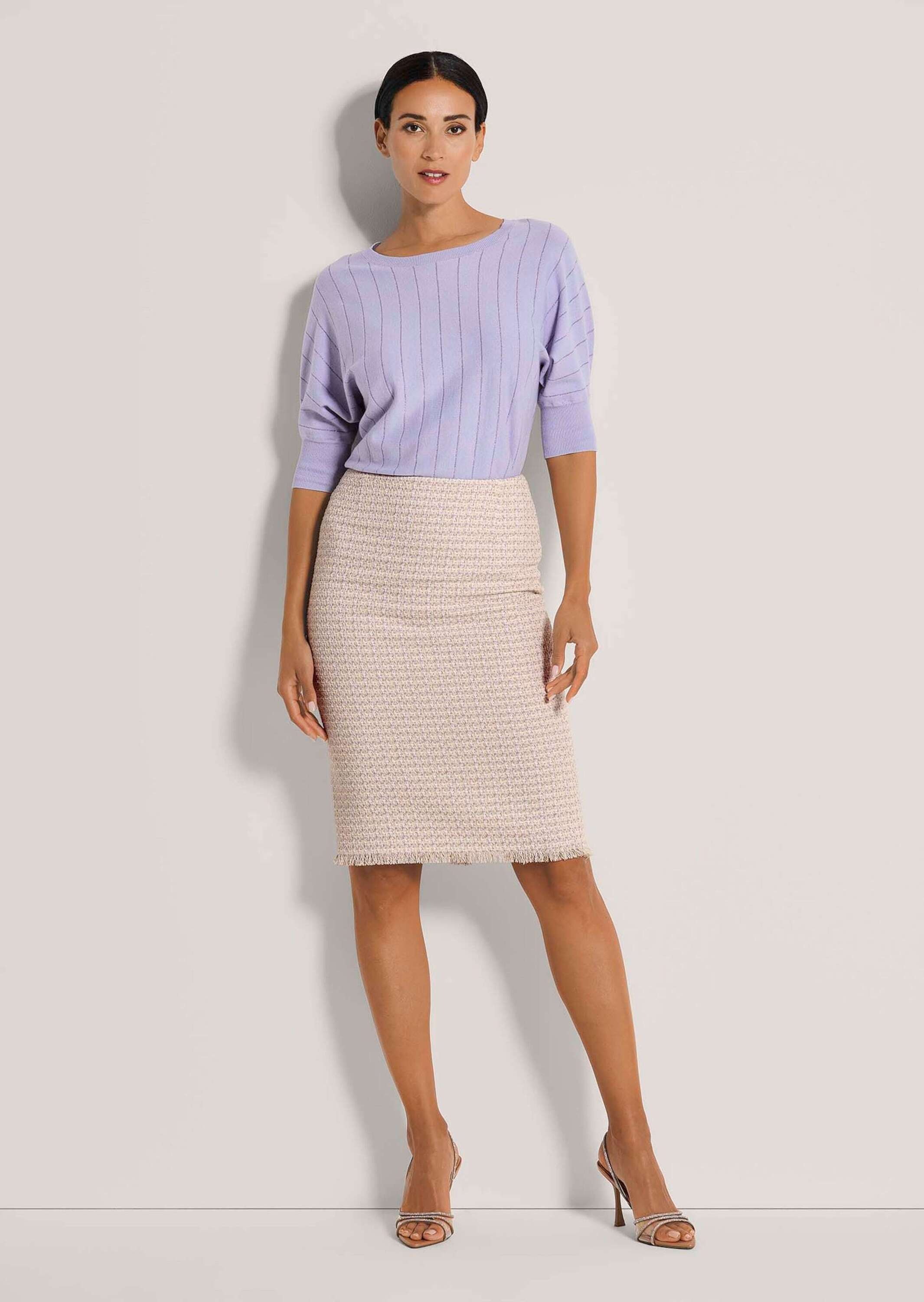 MADELEINE Bleistiftrock "Rock Schlanker Rock mit Fransen-Akzent" günstig online kaufen