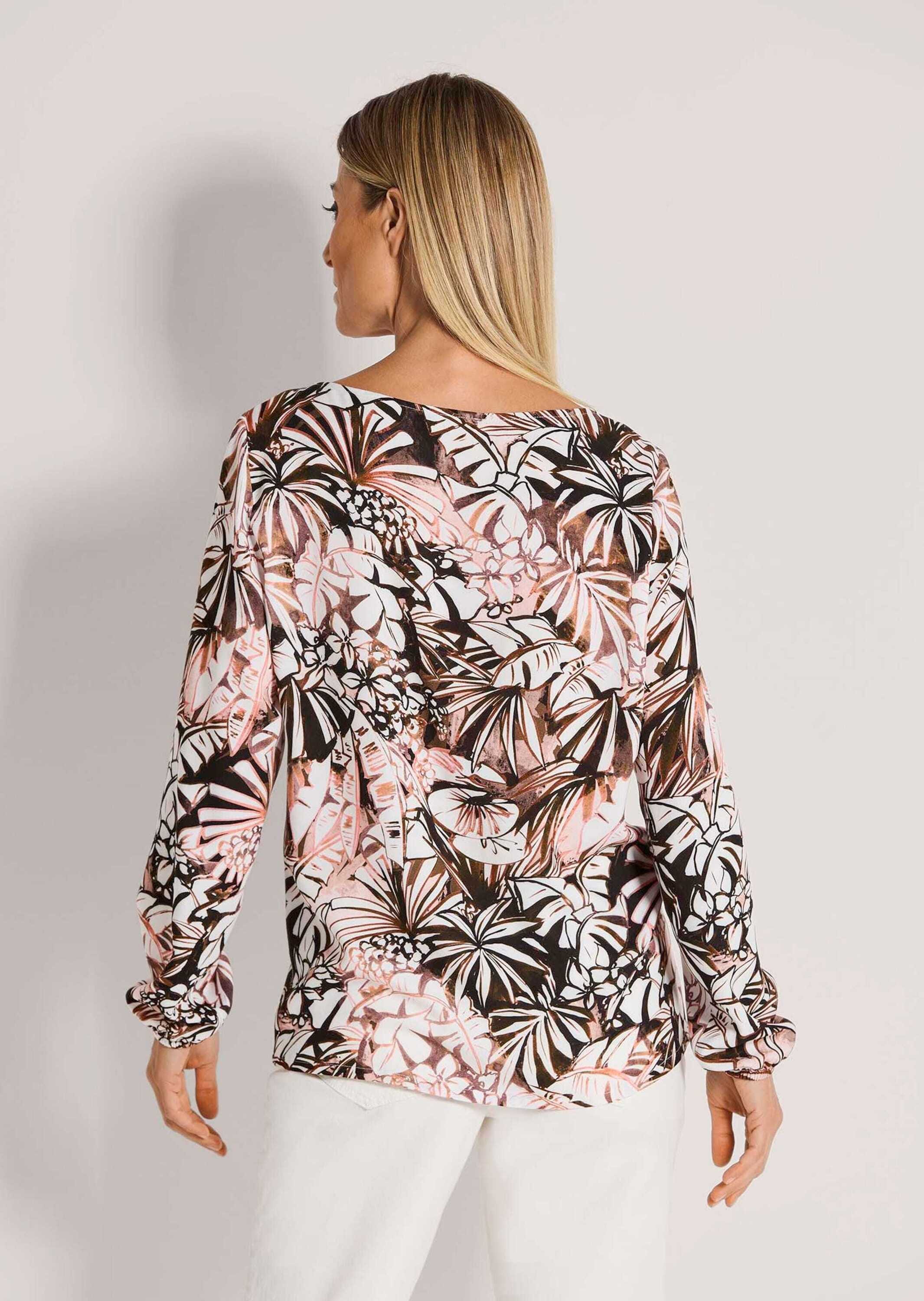 MADELEINE Langarmbluse »Bluse Langarm Bluse mit Blätterprint«