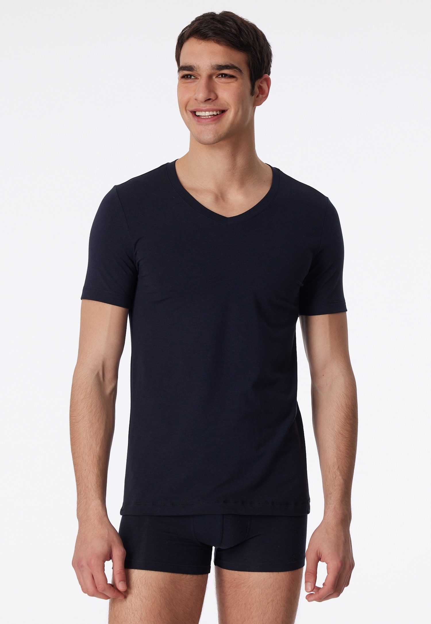 Schiesser T-Shirt "Long Life Soft", V-Ausschnitt, kurzärmelig, reduzierte P günstig online kaufen