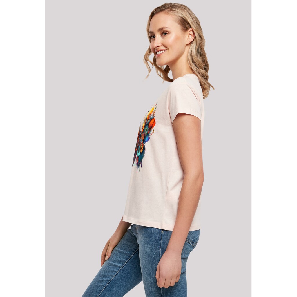 F4NT4STIC T-Shirt »Schmetterling Blume«