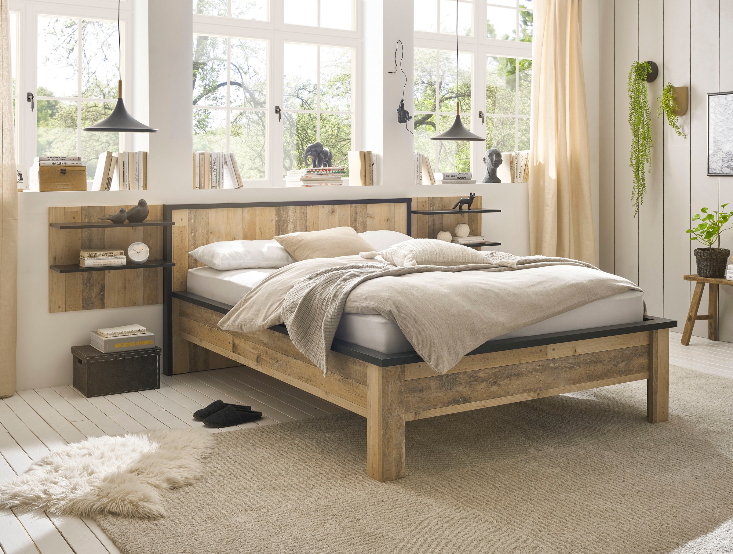 Home affaire Bettanlage "SHERWOOD" 3 Stk. tlg. Liegefläche Bett 140x200cm, günstig online kaufen
