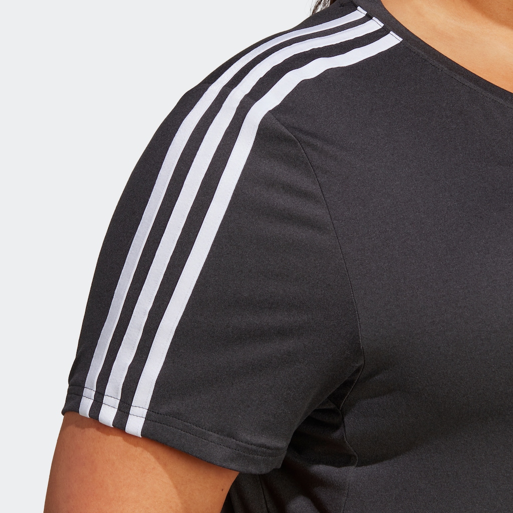 adidas Performance T-Shirt »AEROREADY TRAIN ESSENTIALS 3-STREIFEN – GROSSE GRÖSSEN«