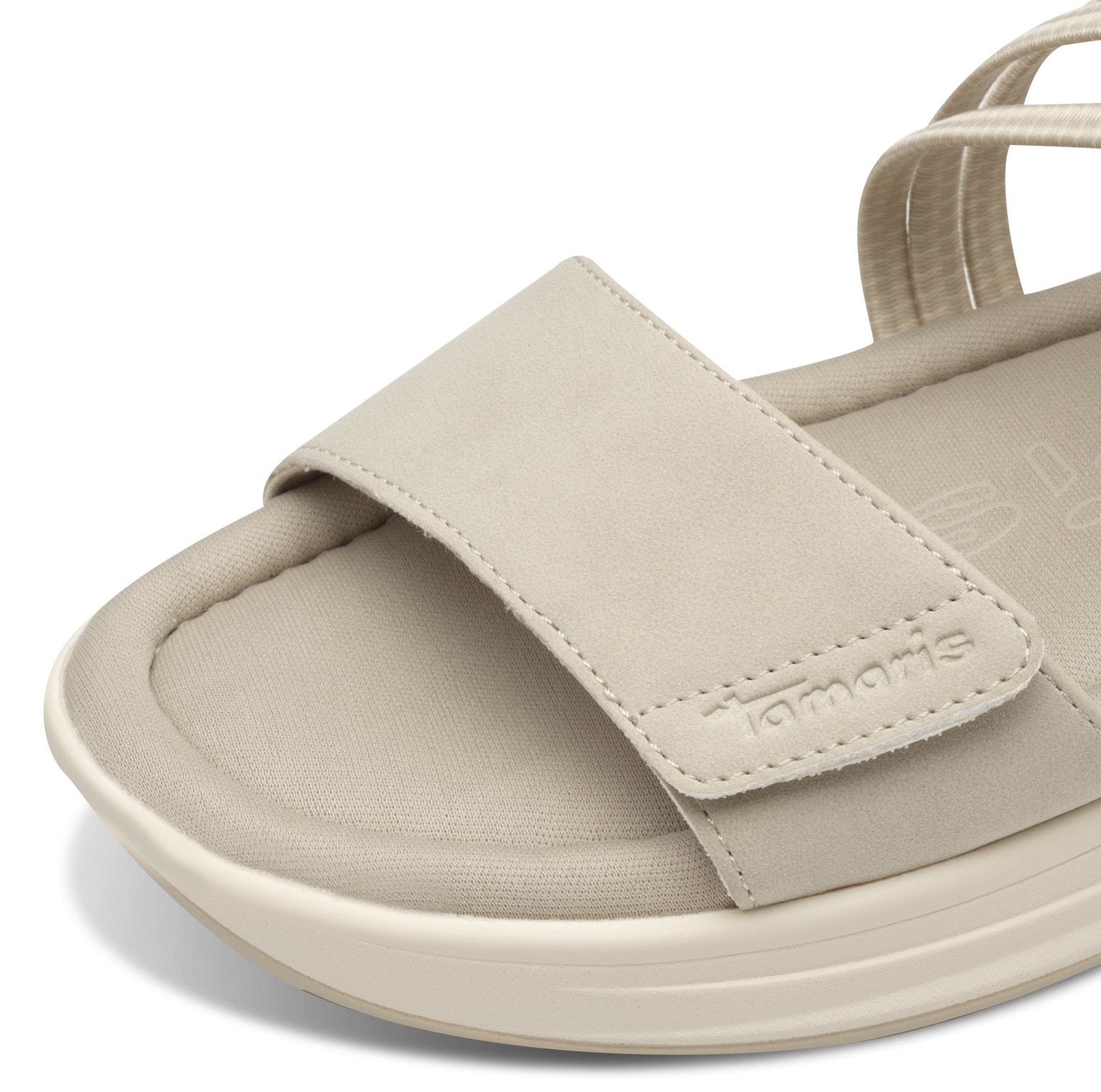 Tamaris Keilsandalette, Plateau, Bequemschuh, Sandale mit elastischen, überkreuzten Riemchen