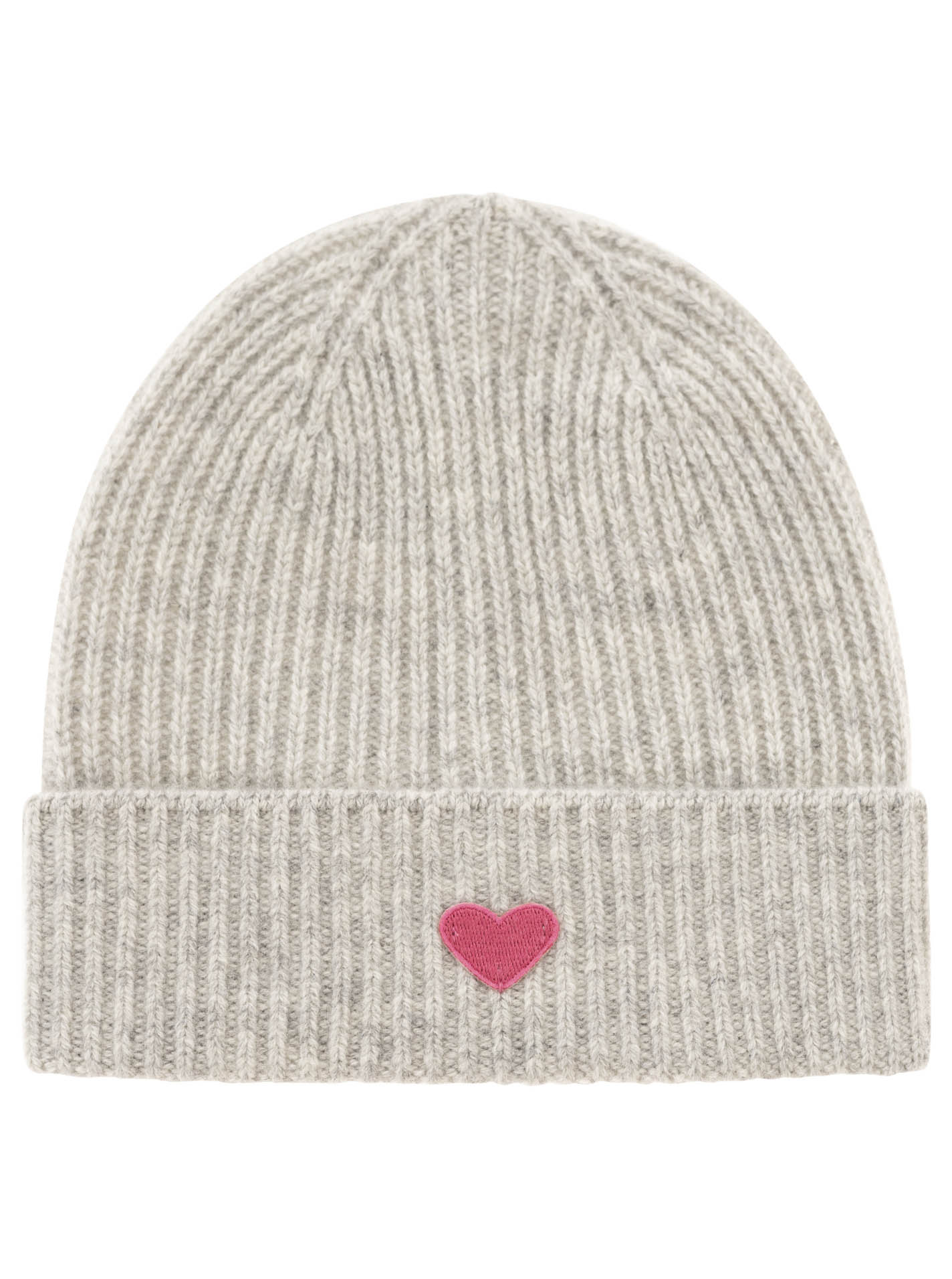Thumbnail - Zwillingsherz Beanie ""Heart-Patch"" Kids-Kaschmir Mütze mit Herzpatch