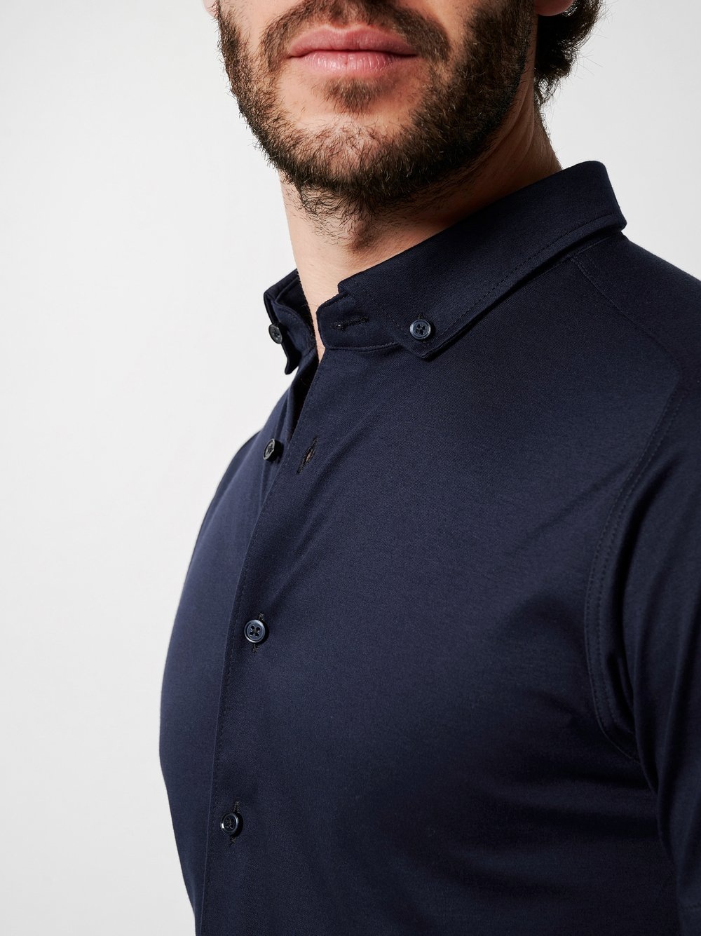 DESOTO Kurzarmhemd "Casual Modern Button Down 1/2", Mit Rundhalsausschnitt günstig online kaufen