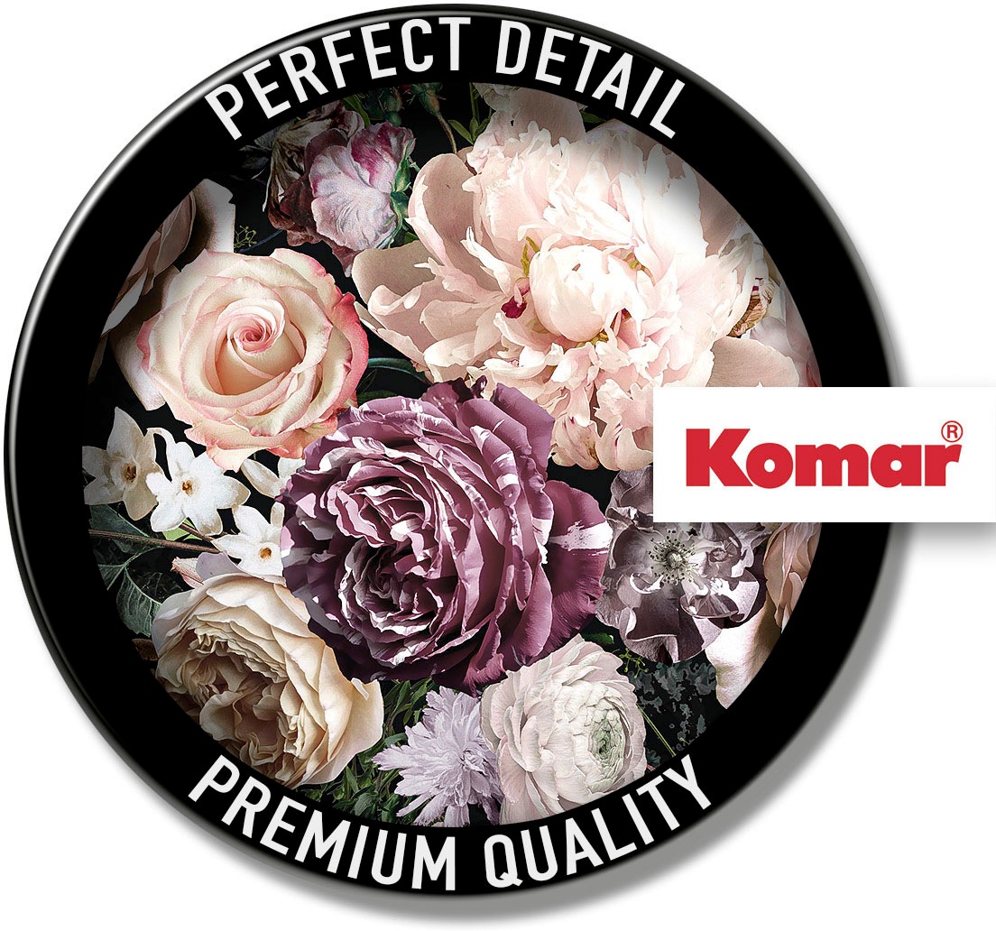 Komar Wandtattoo »selbstklebendes Vlies - Enchanted Flowers - Größe 125 x 125 cm«, (1 St.), rund und selbstklebend
