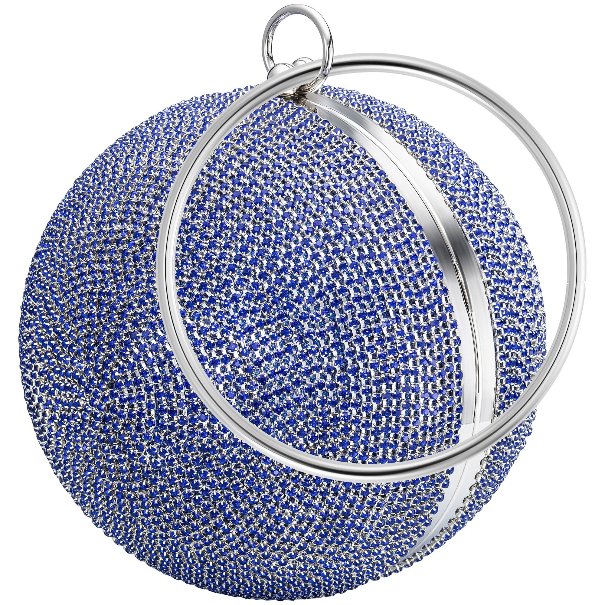 Abendtasche JULIE JULSEN "Metall mit Zirkonia blau", Damen, blau, Taschen Abendtasche 2