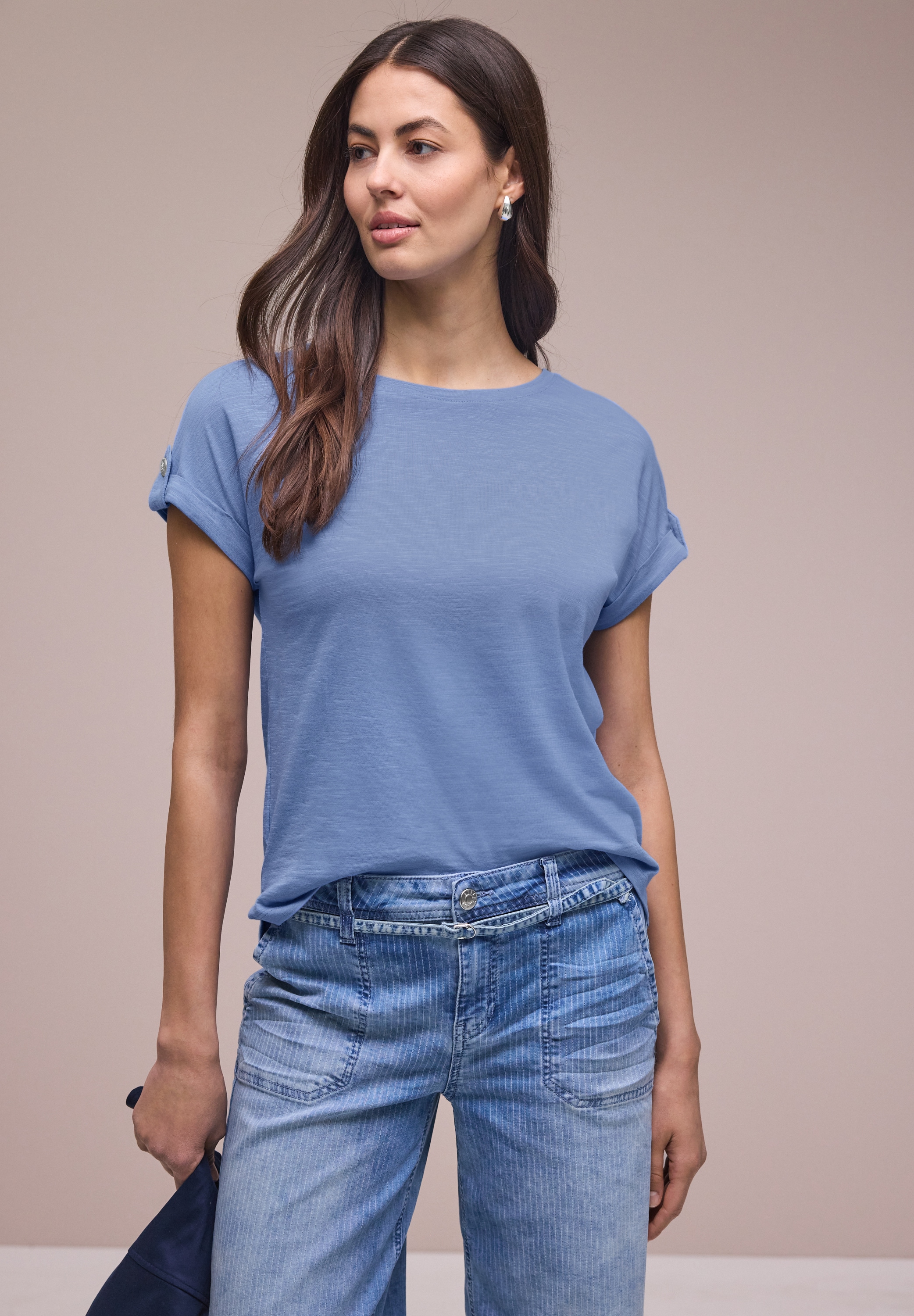 STREET ONE T-Shirt Rundhalsausschnitt günstig online kaufen