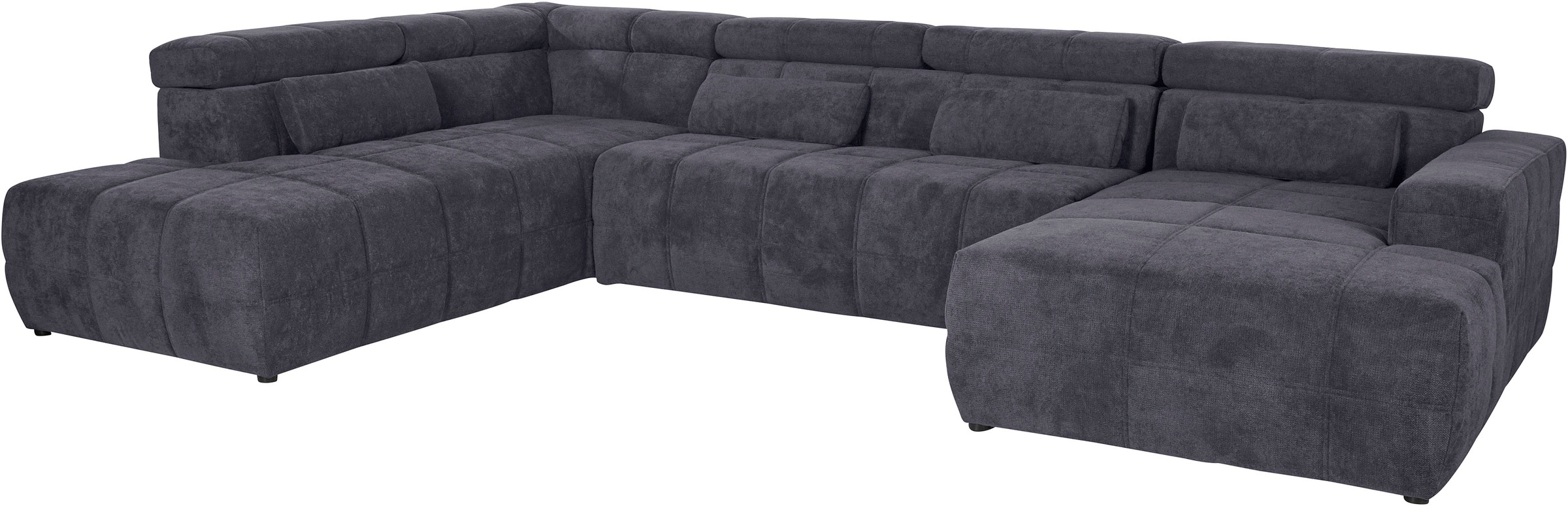 DOMO COLLECTION Brandon L-Shape Sofa Dark Blue 7