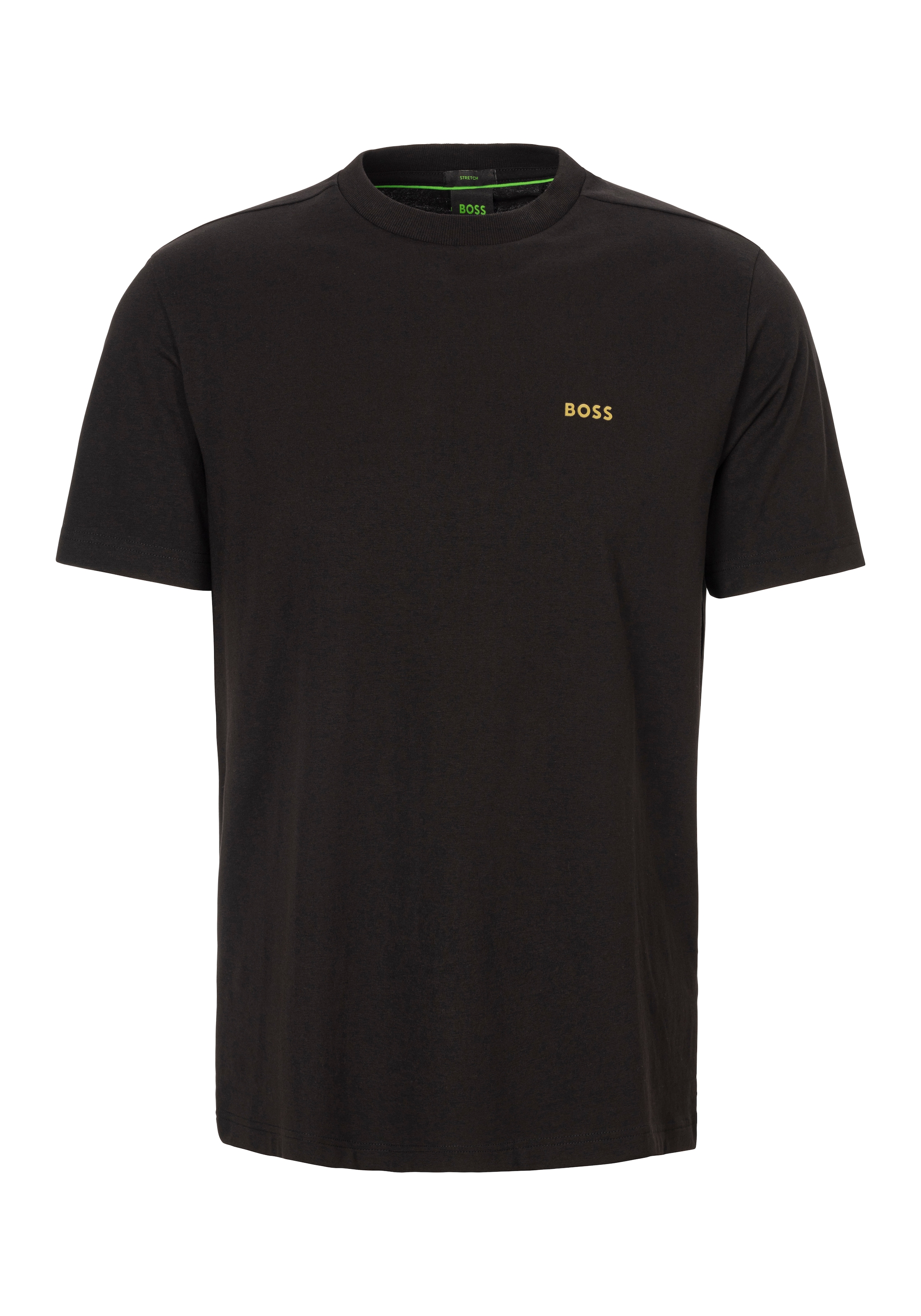 BOSS GREEN Rundhalsshirt »Tee«, mit gummiertem Kontrast-Logo