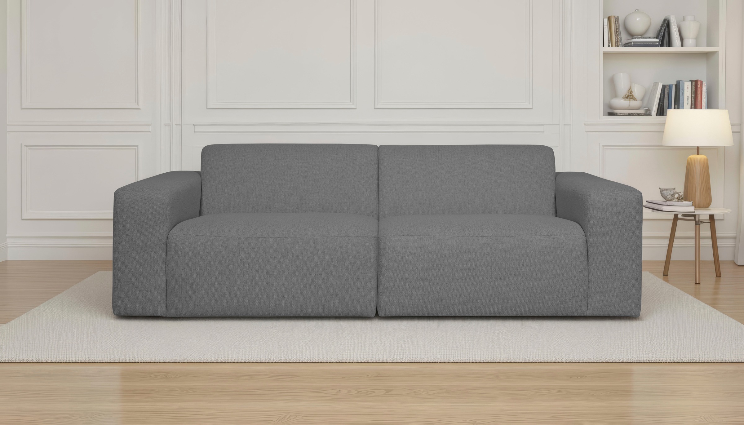 OTTO home 3-Sitzer "Koa, 228 cm, Modulsofa in Cord, Chenille, Struktur, Webstoff" Designsofa, weicher Lounge-Sitzkomfort, Welleunterfederung, bodentief