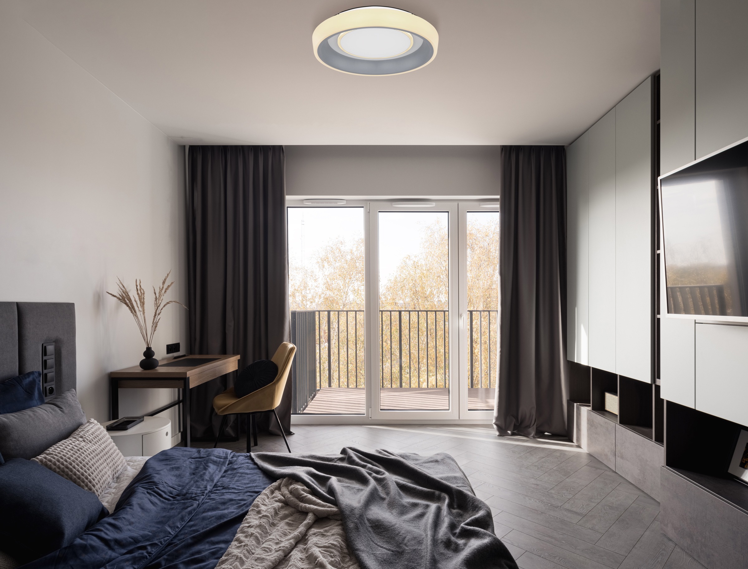 GLOBO LIGHTING LED Deckenleuchte »TABANO« LED-Modul 1 Stk. Deckenlampe/rund/Wohnzimmer/Schlafzimmer/elegant