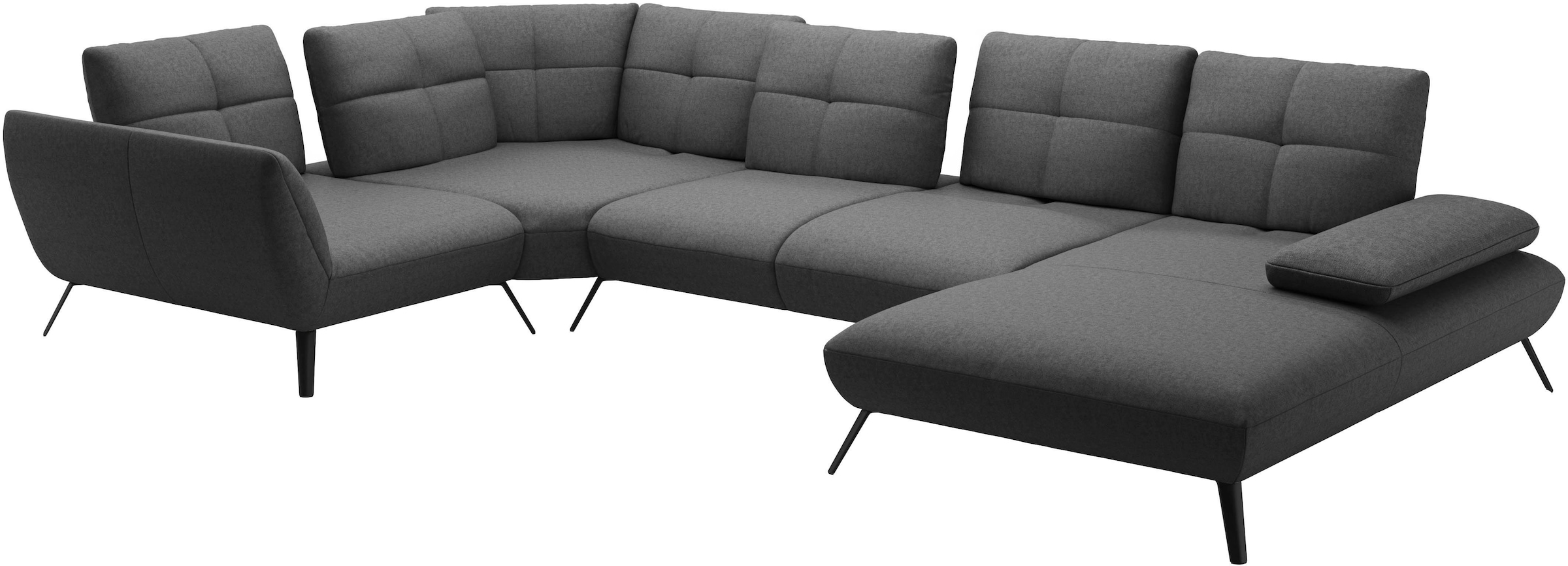 PLACES OF STYLE Wohnlandschaft »Mikado U-Form« inkl. Sitztiefenverstellung und Armteilverstellung