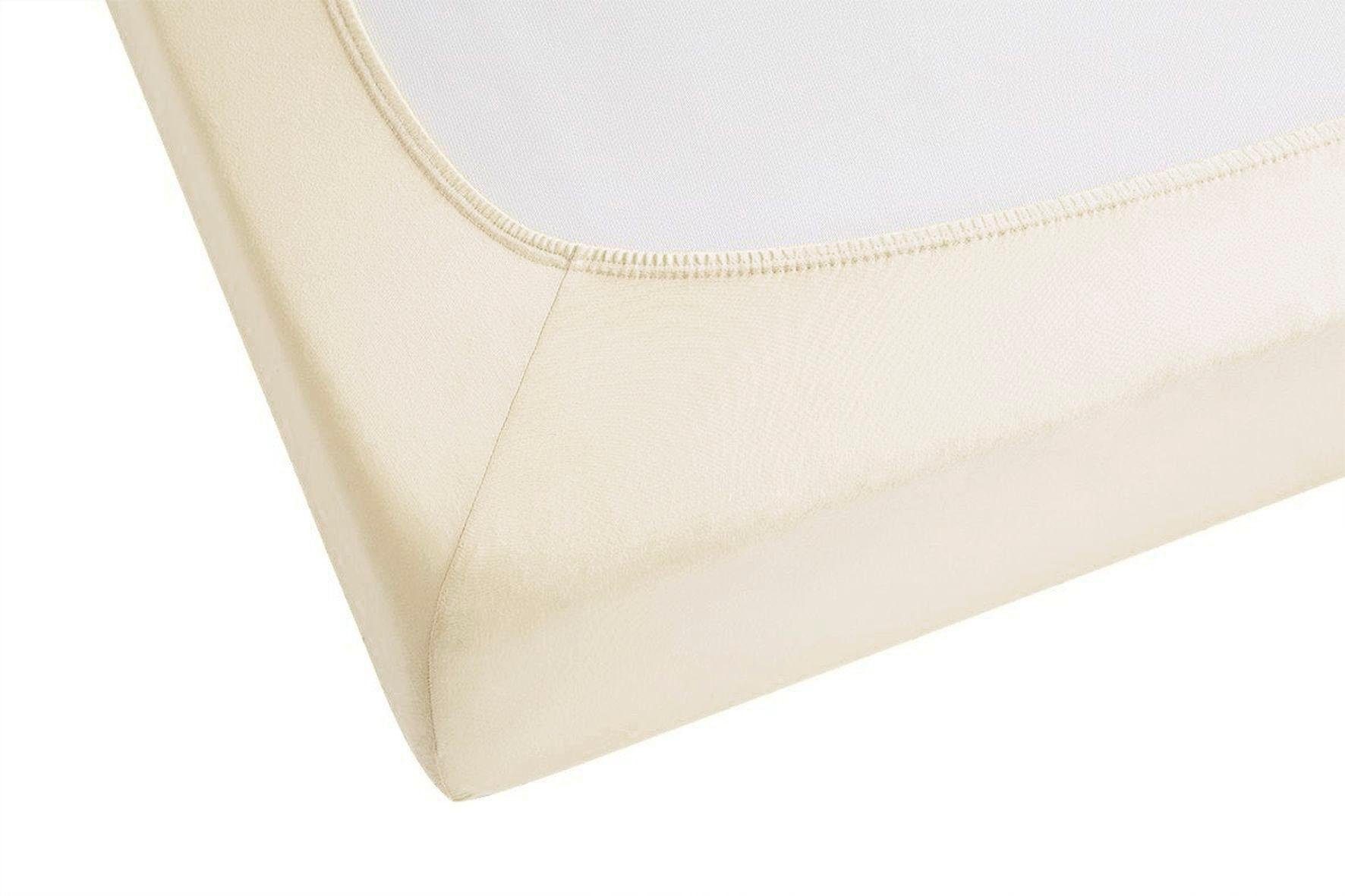 Biberna Spannbettlaken "Tobias" aus Jersey mit Rundumgummizug und kochfest günstig online kaufen