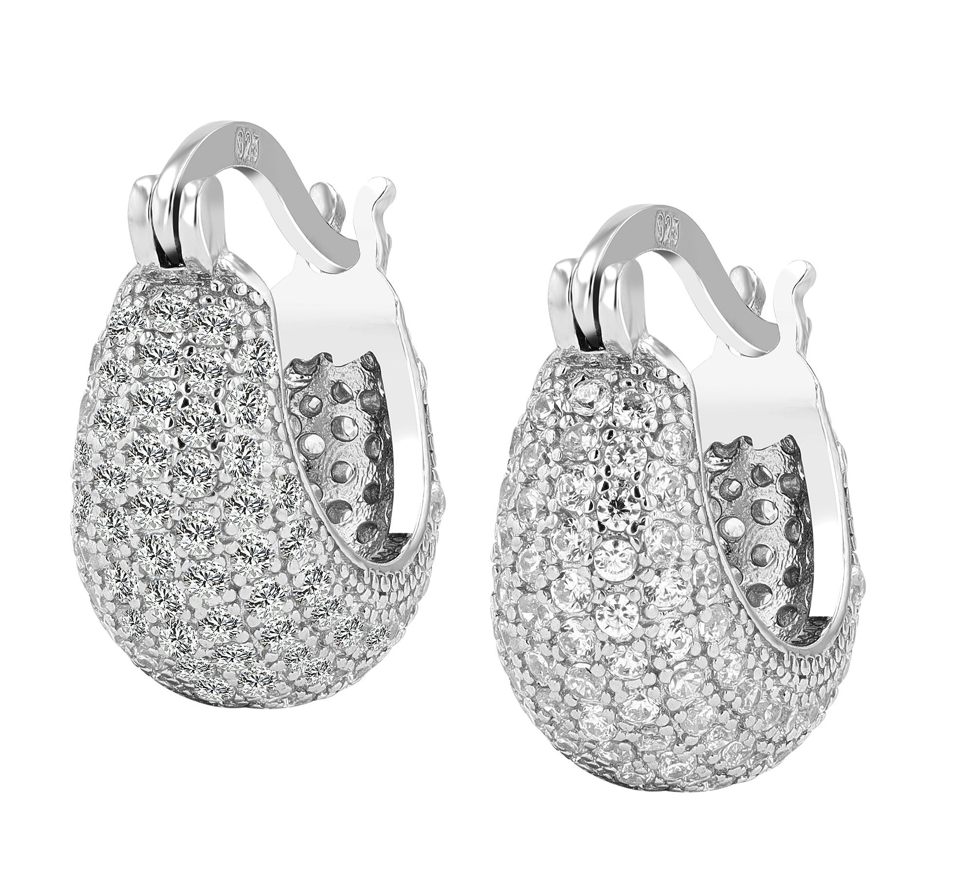 Adelia´s Paar Creolen "Damen Ohrringe – Creole aus 925 Silber mit Zirkonia" günstig online kaufen