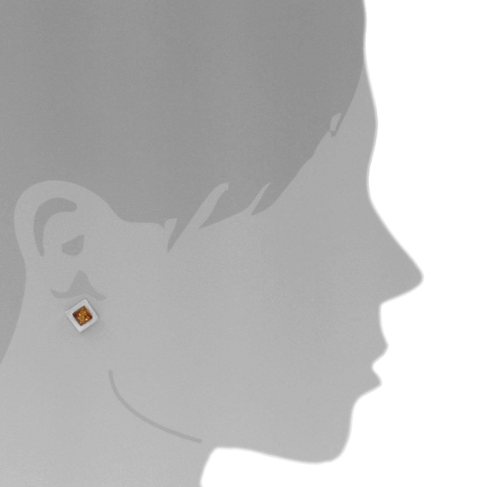 OSTSEE-SCHMUCK Paar Ohrstecker »- Vica - Silber 925/000 - Bernstein«