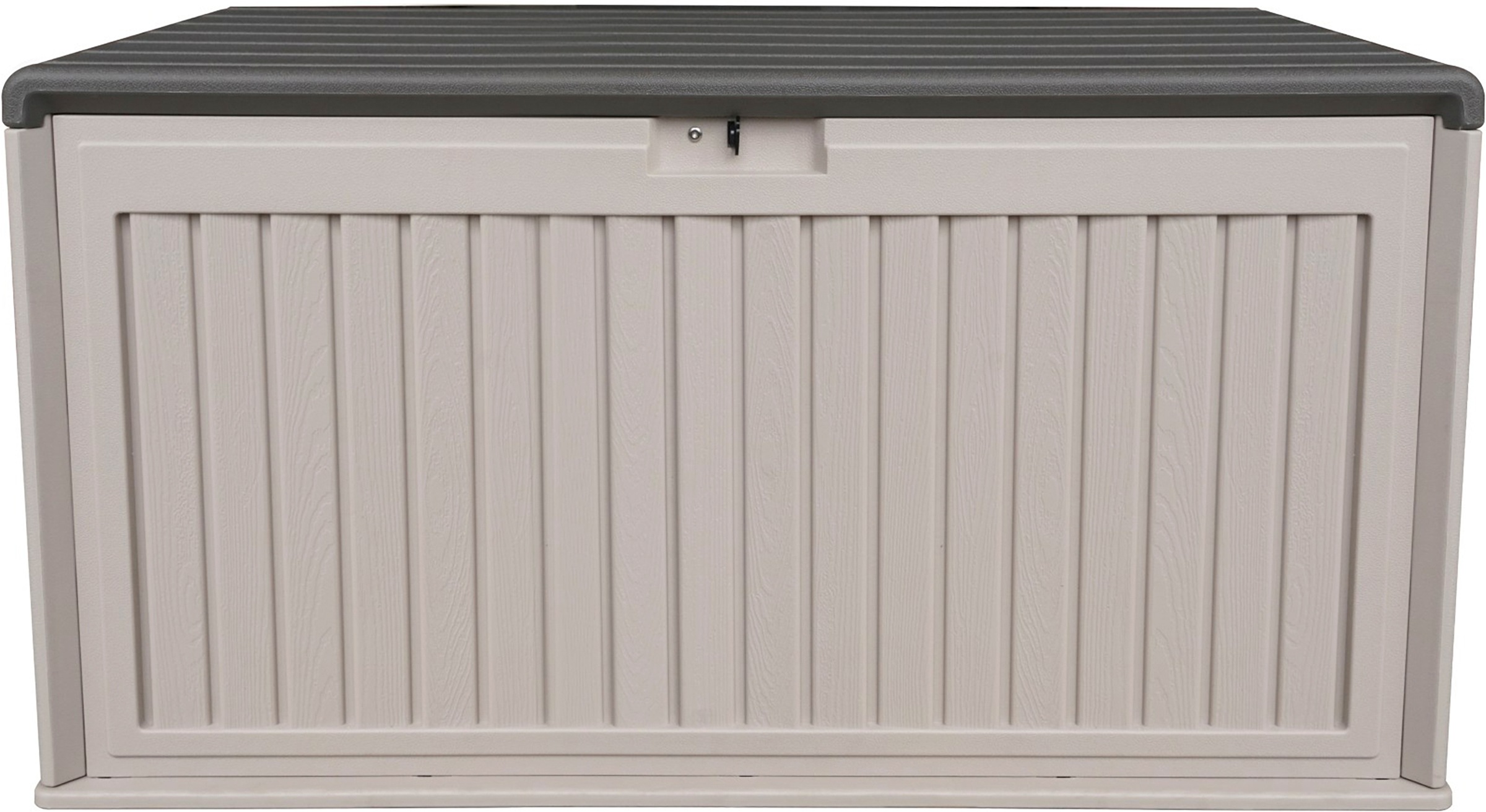 WESTMANN Kissenbox "Kunststoff-Gartenbox Alba 380l, Creme" 63x128x64cm, kann auch als Sitzbank verwendet werden