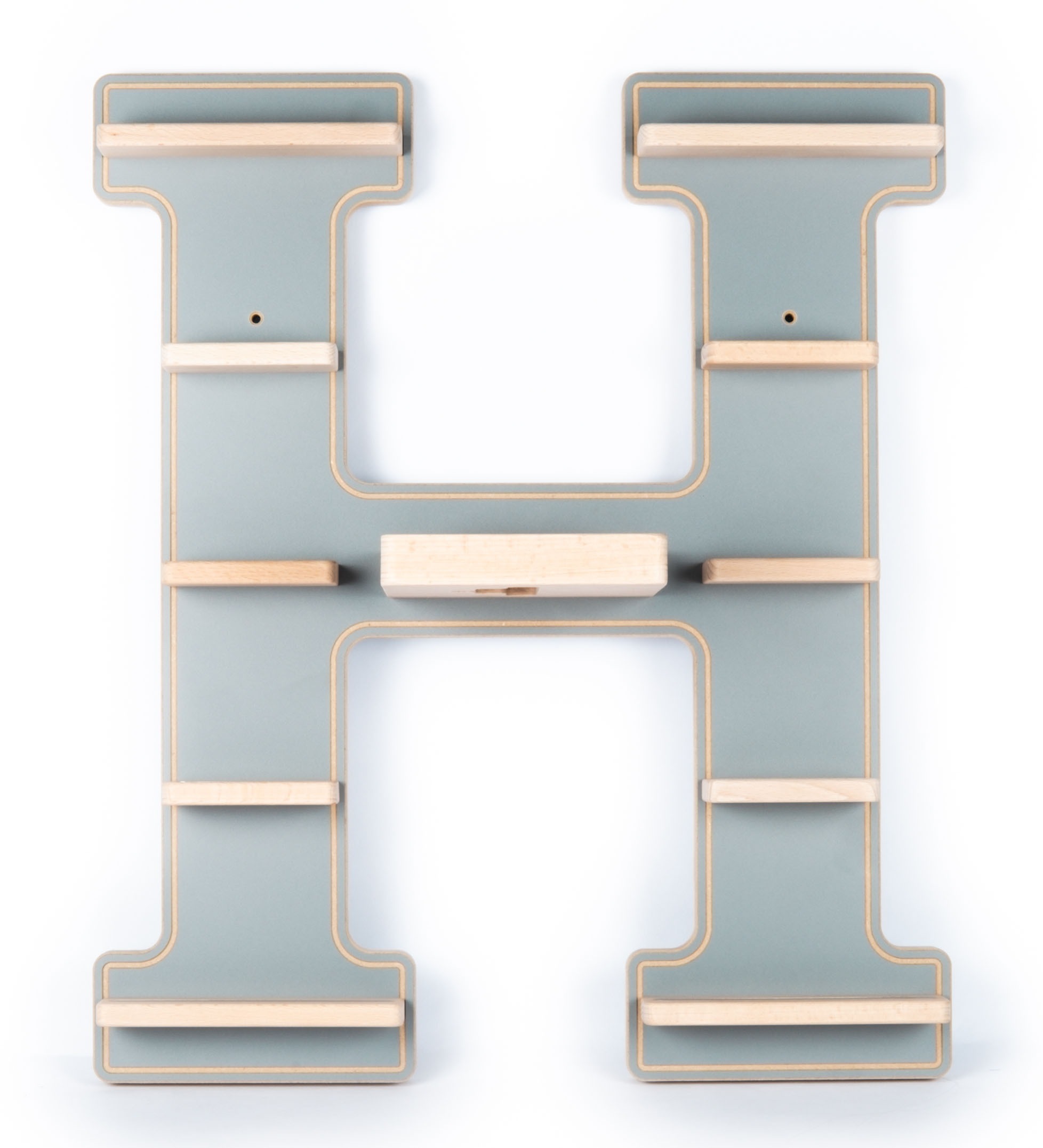 Boarti Wandregal »Holz Regal Buchstabe H für Toniebox Tonies Figuren«