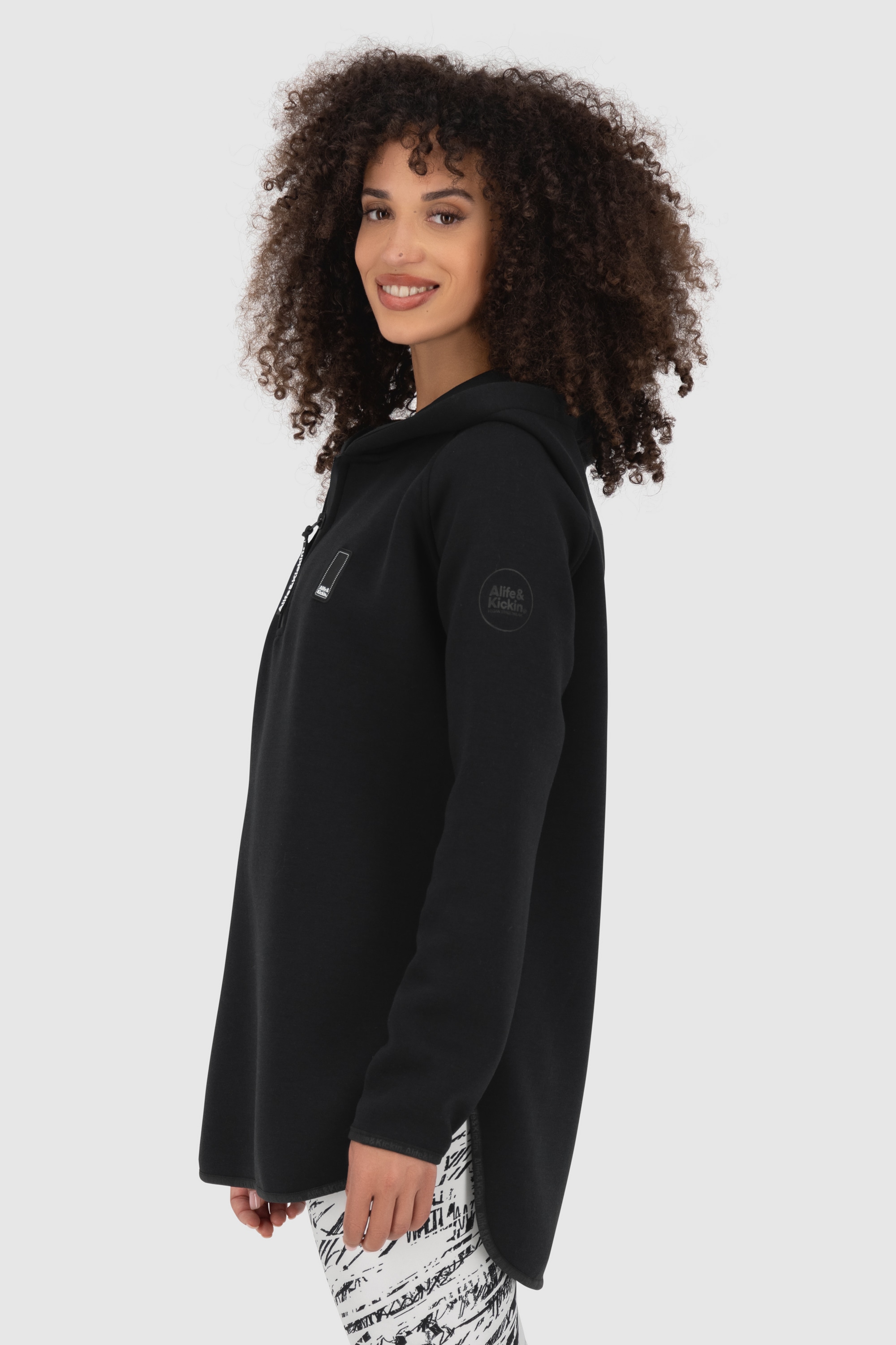 Alife & Kickin Kapuzensweatshirt »Damen MaraAK N«, Langer Hoodie Kapuzenpullover, Supersofter Pullover mit Kapuze