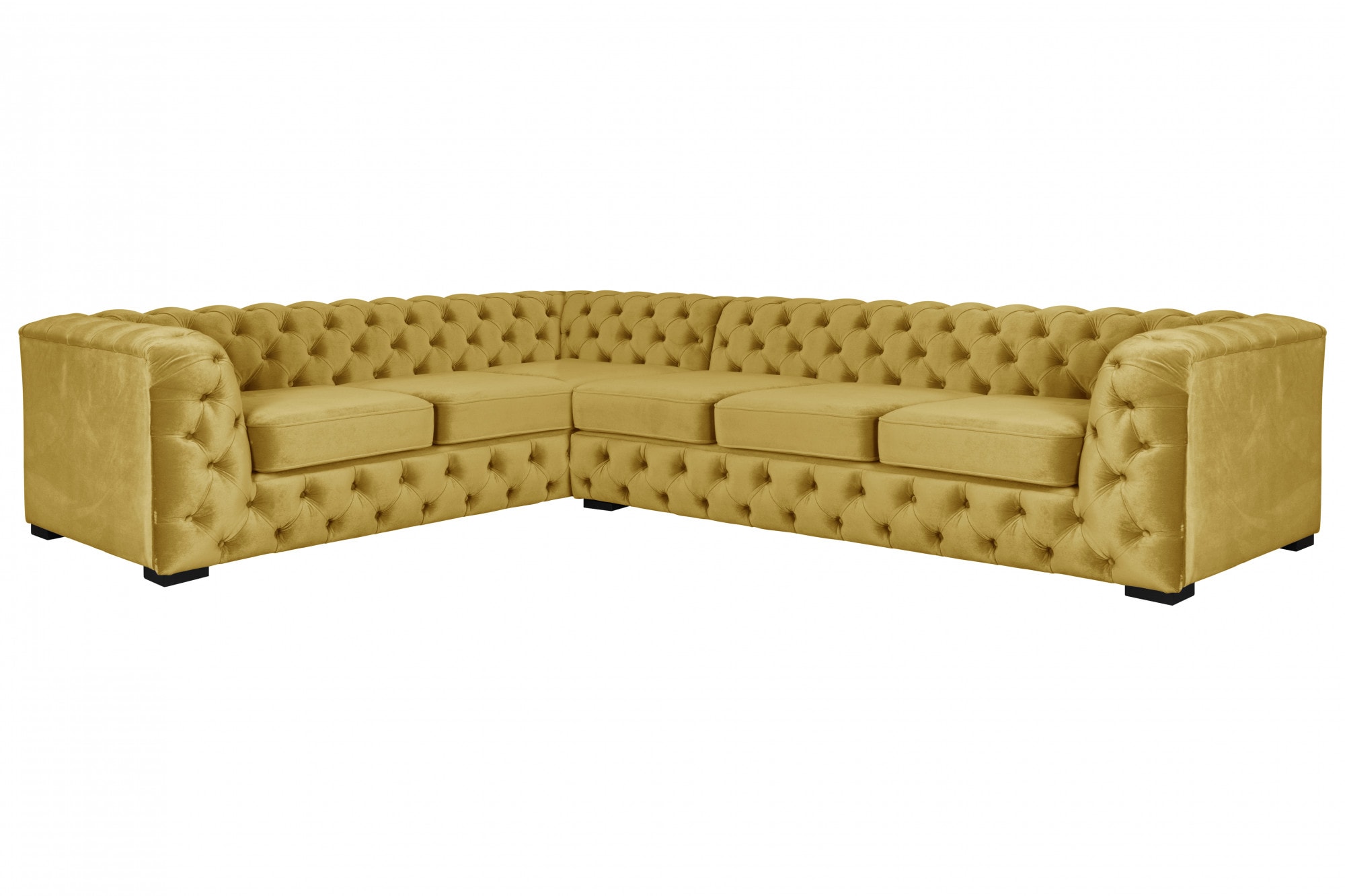 Guido Maria Kretschmer Home&Living Chesterfield-Sofa "KALINA L-Form", hochwertig Chesterfield-Ausführung