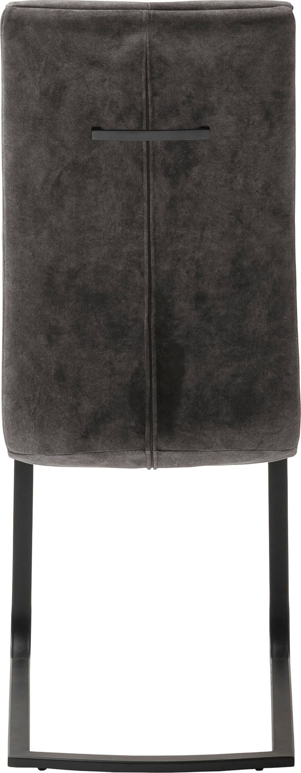 MCA furniture Freischwinger »Hudson Schwingstuhl 4er Set«, (Set), 4 St., Veloursstoff, Flachrohr,Vintage-Veloursoptik,mit Griff,belastbar 140 kg