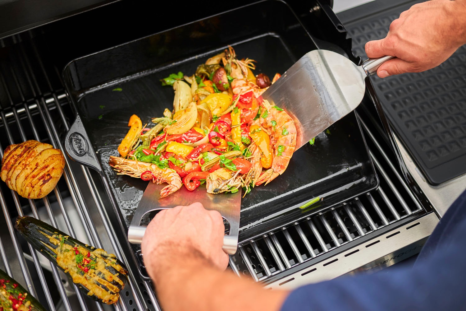 Black Friday RÖSLE Grillspachtel »Plancha, BAUR Grillplatten zum Grillgut 25433«, von Reinigen | Wenden von und