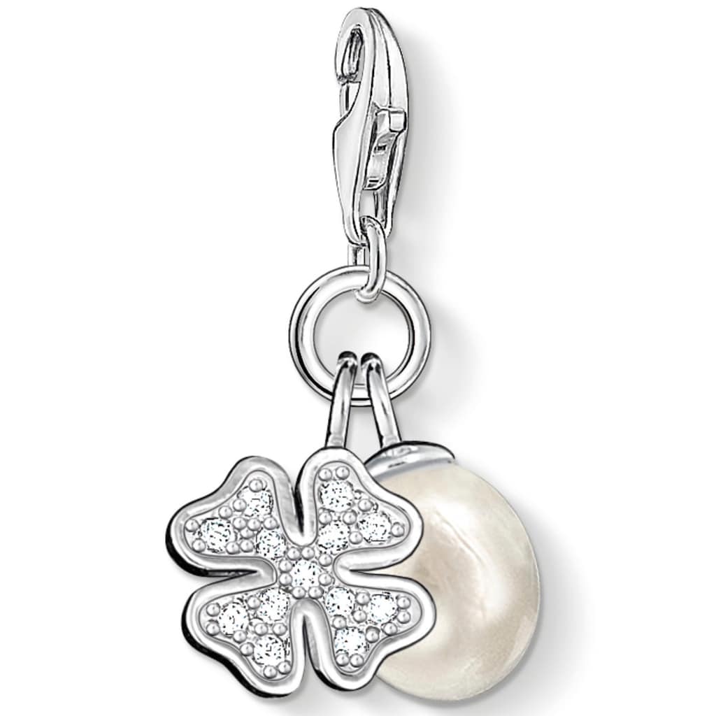 THOMAS SABO Charm-Einhänger »Kleeblatt mit Perle, 0831-167-14«