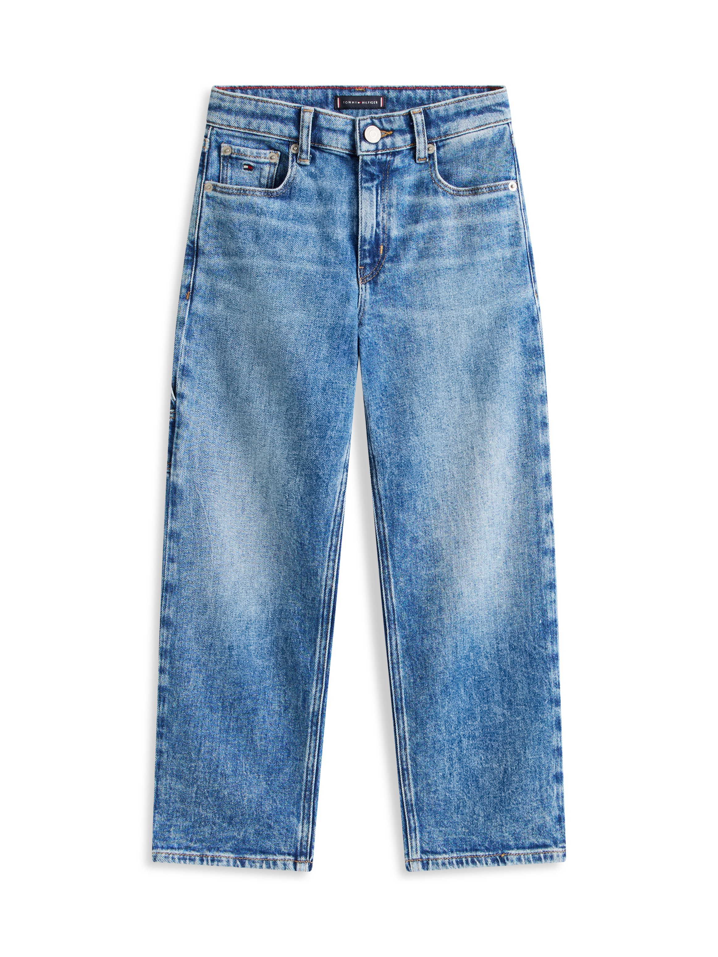 Tommy Hilfiger Gerade Jeans »HERITAGE FLAG BAGGY WORKER JEANS« Regular fit, für Kinder bis 16 Jahre