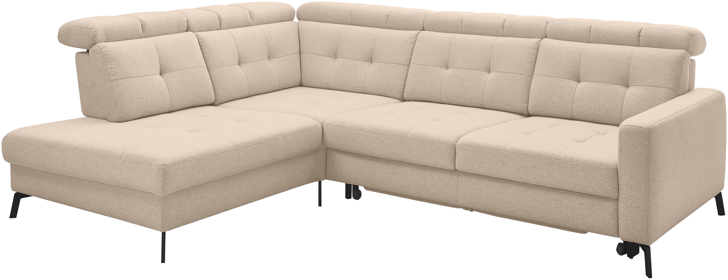 Musterring Ecksofa »MR 4615«, mit Kopf- und Rückenverstellung, Metallfuß schwarz, Maße 272 x 214 cm