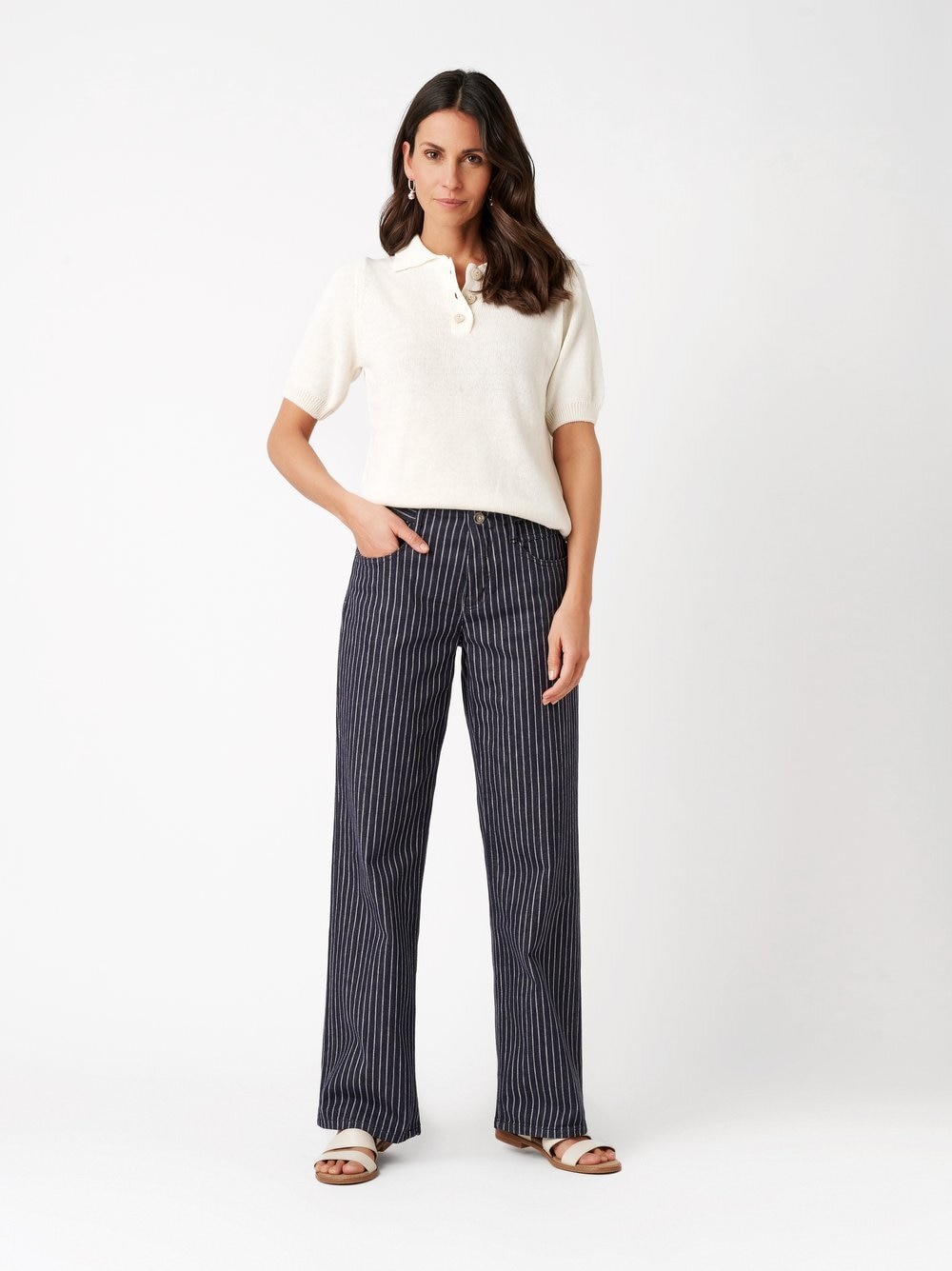 TONI Weite Jeans "Liv Wide" mit Streifen