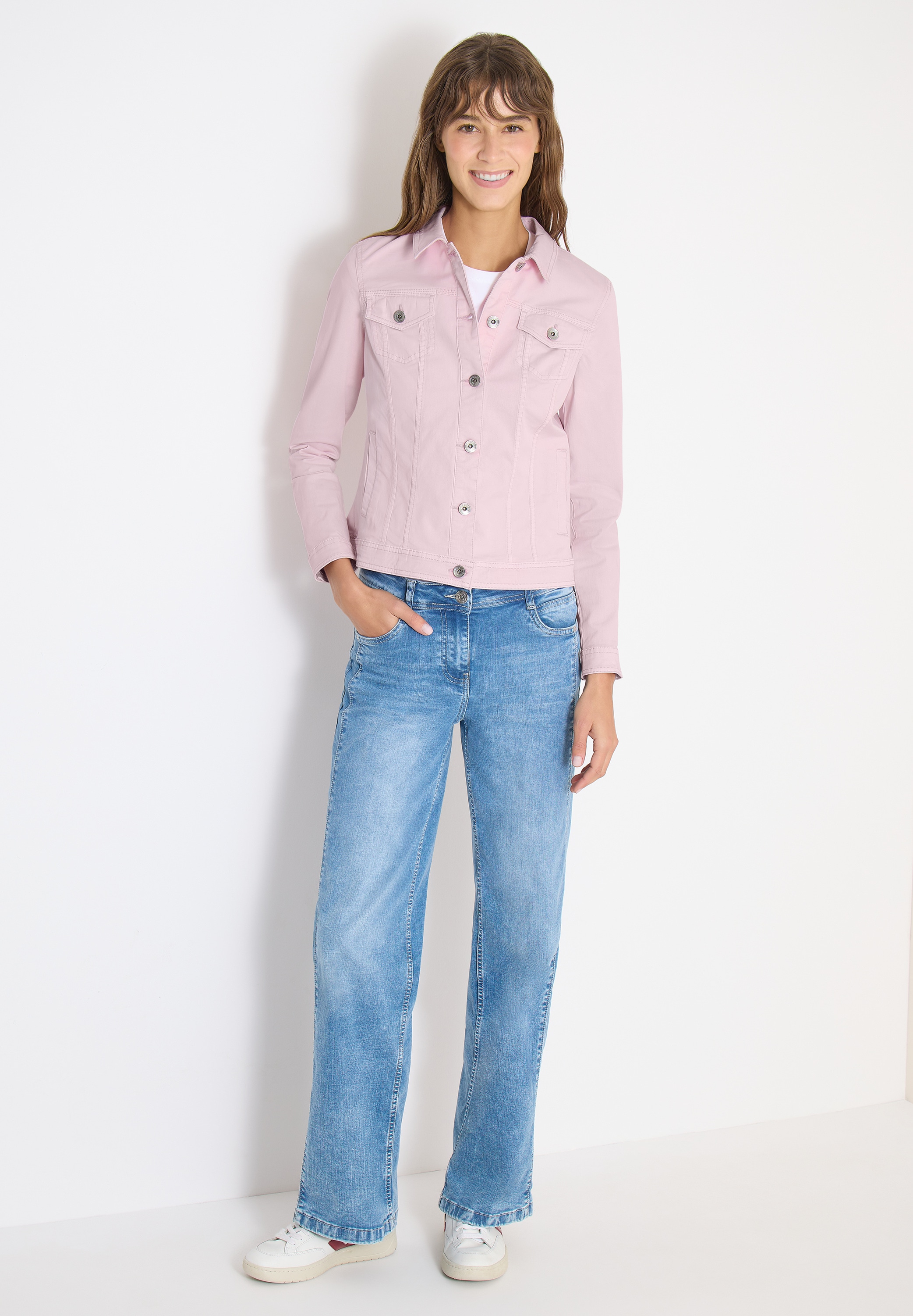 Cecil Jeansjacke ohne Kapuze aus Baumwolle mit Stretchanteil