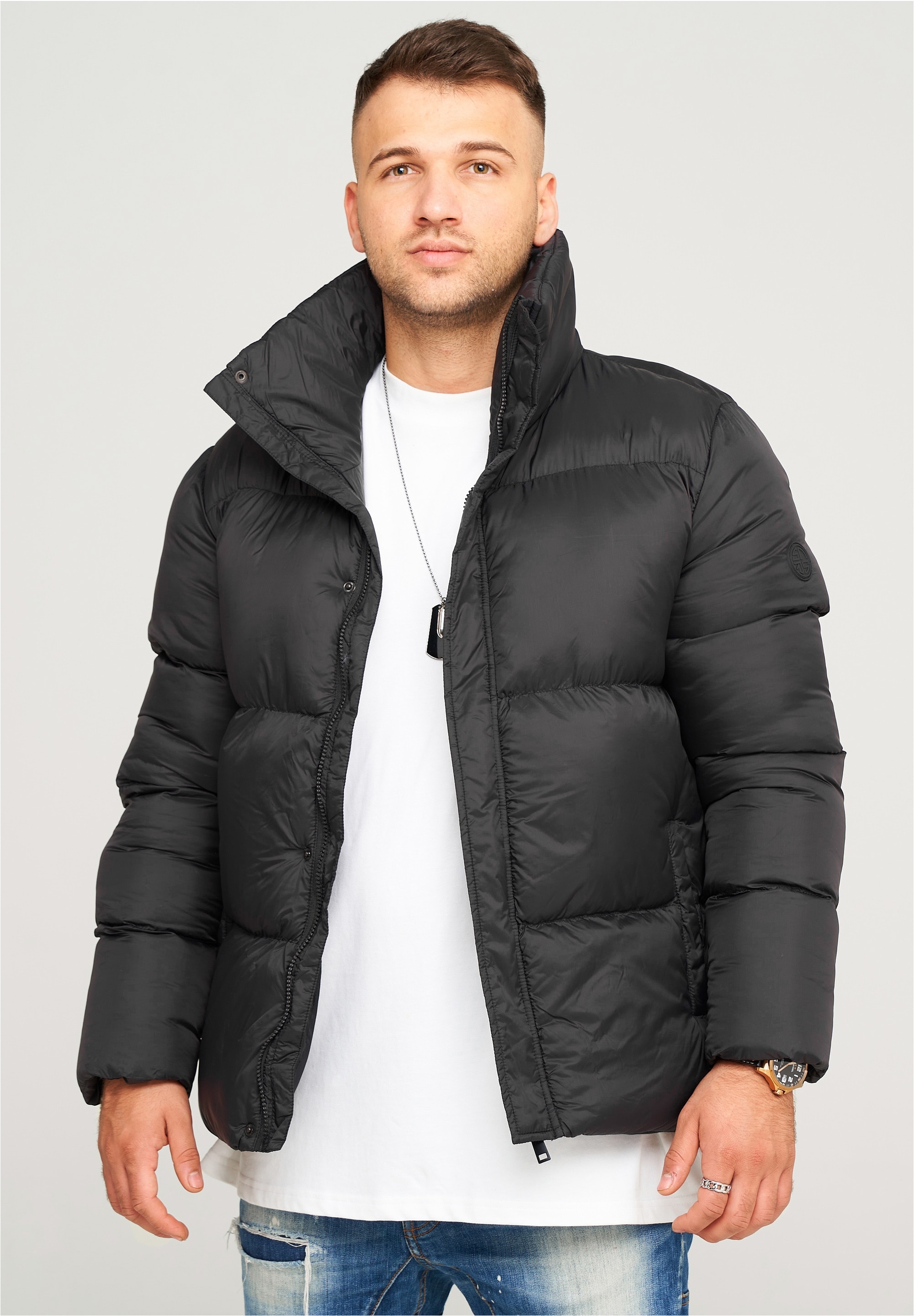 behype Steppjacke "BHJEFFREY PUFFER", mit hohem Kragen