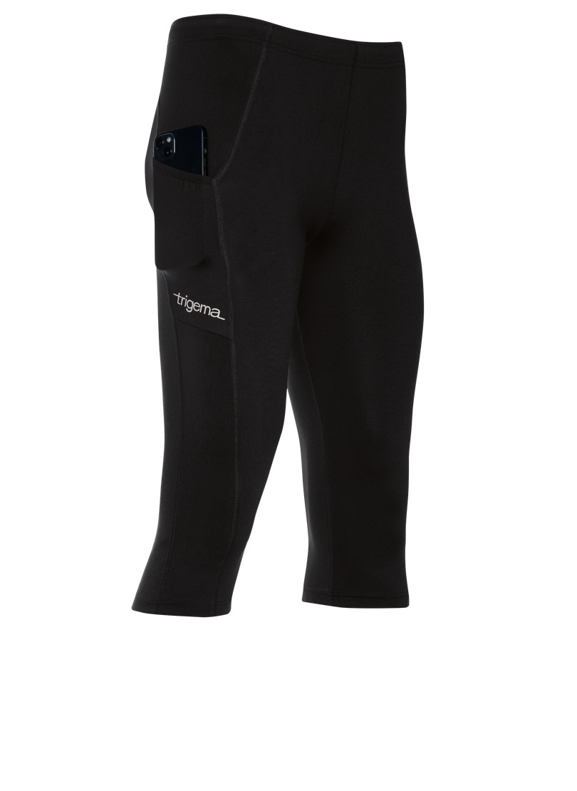 Trigema Jerseyhose »TRIGEMA Kurze Sportleggings mit Seitentasche«, (1 tlg.)