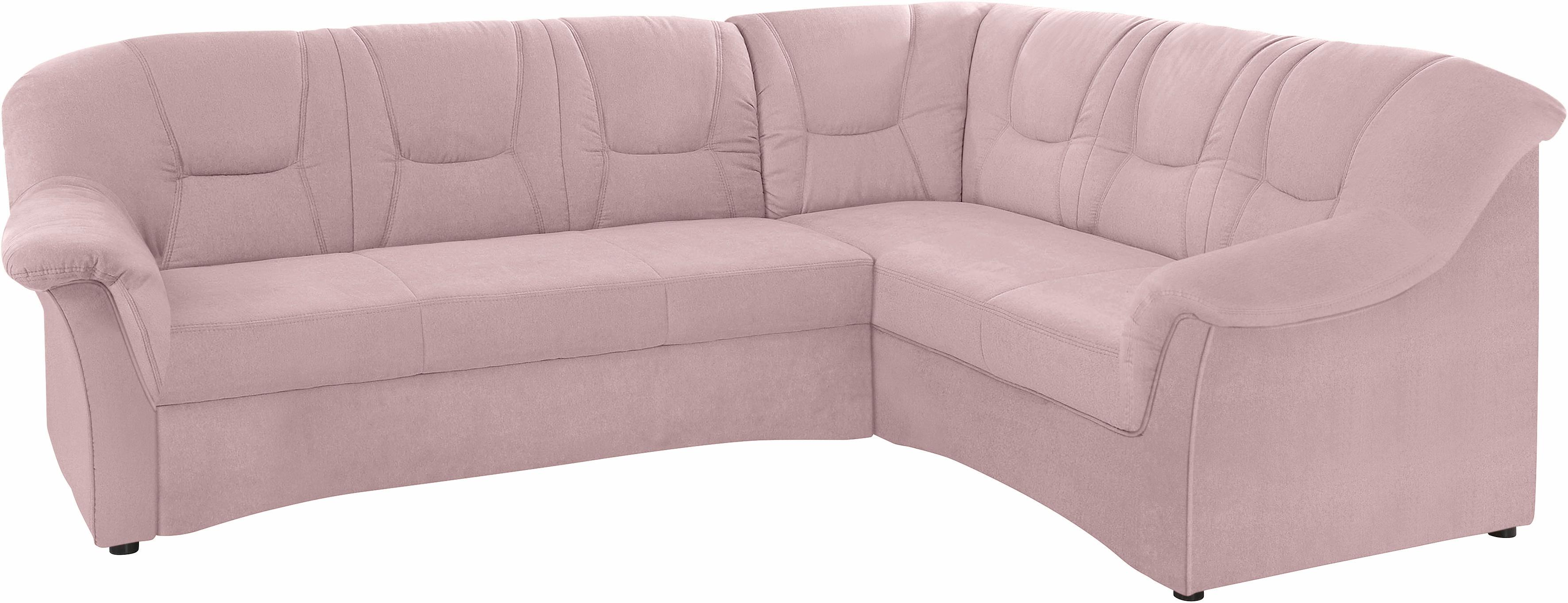 DOMO collection 1100000002199 "SARAFINA 240x190 cm, auch mit Federkern für mehr Sitzkomfort" whlw. mit Bettfunktion, elegantes Design, L-Form
